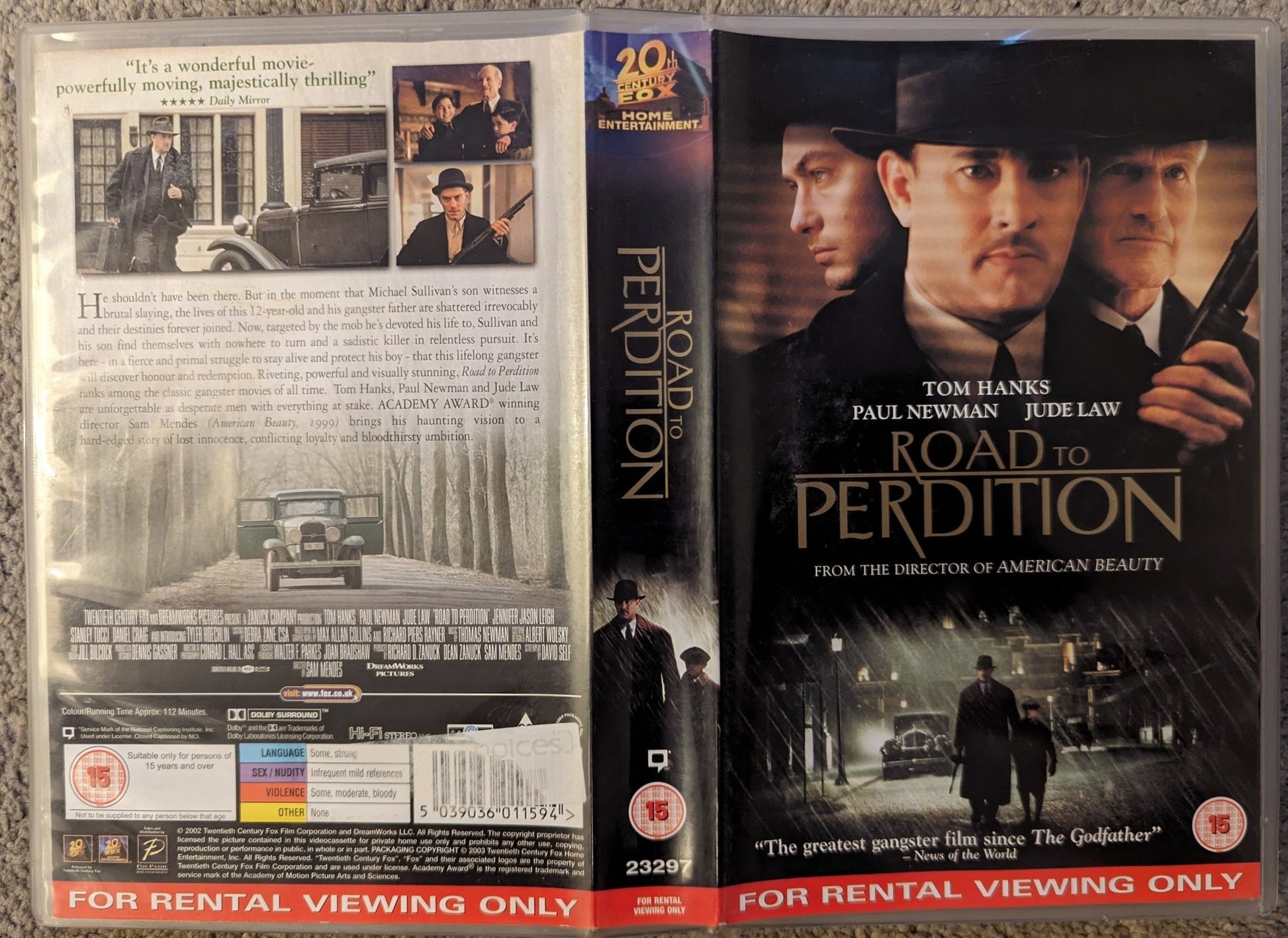 Road To Perdition (2002) VHS Video Ex Rental - Flippin Retro Video Shop