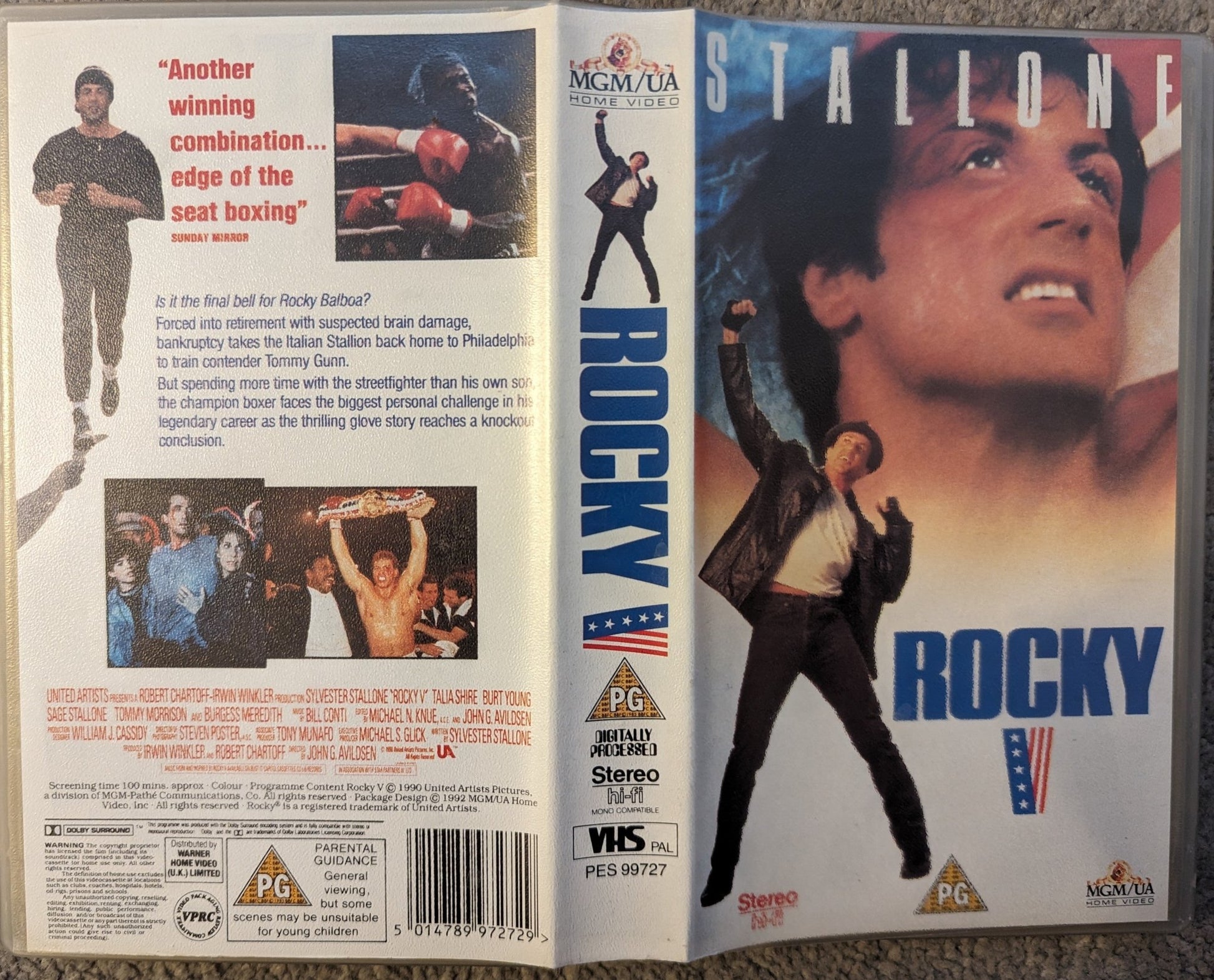 Rocky 5 (1990) VHS Video - Flippin Retro Video Shop