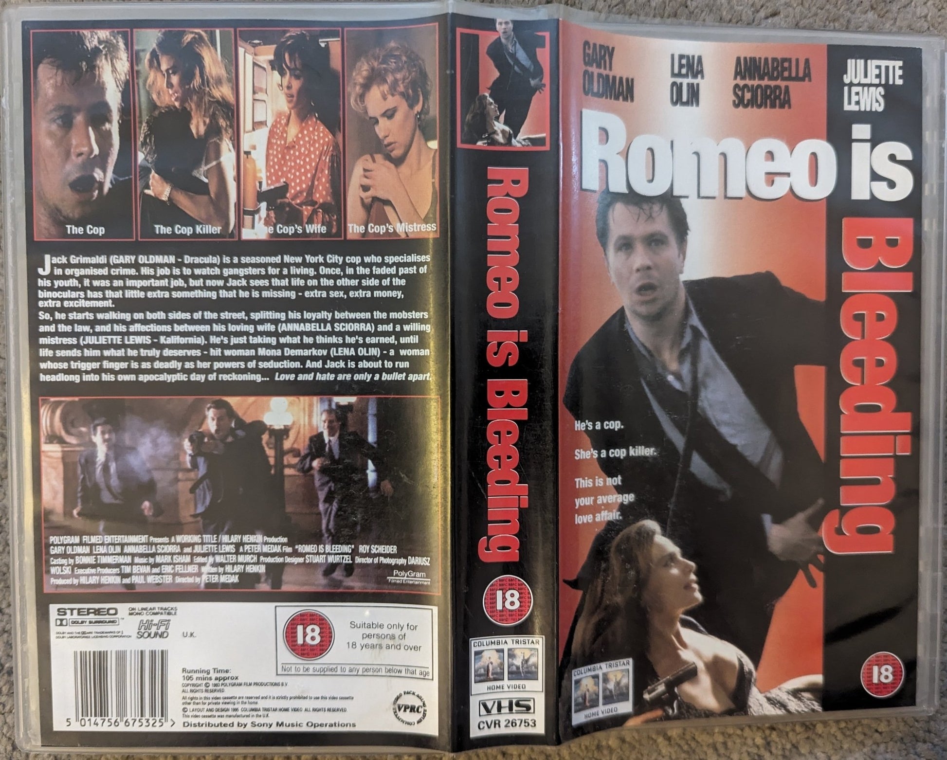 Romeo Is Bleeding (1993) VHS Video - Flippin Retro Video Shop