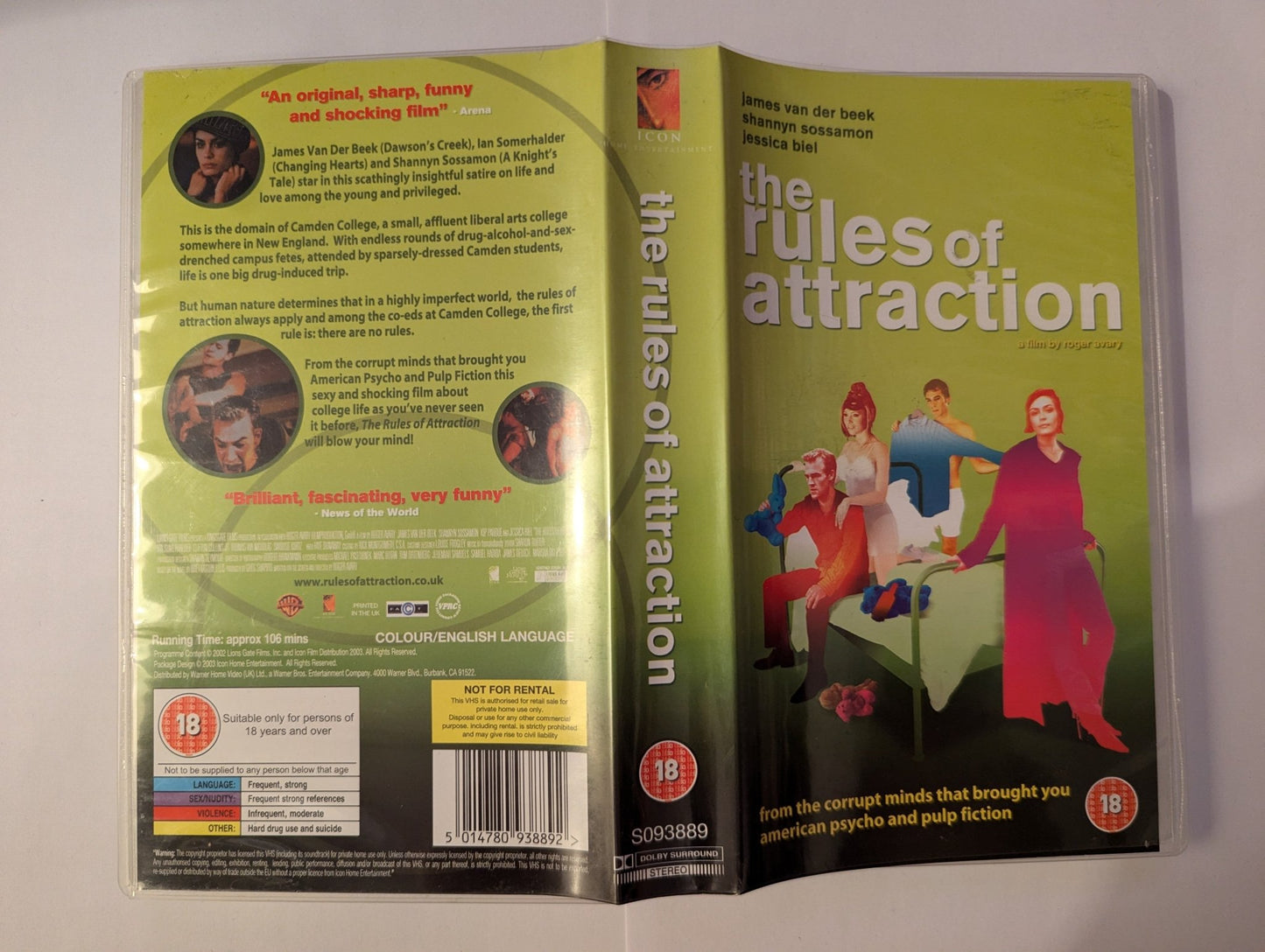 Rules Of Attraction (2002) VHS Video *Sealed* - Flippin Retro