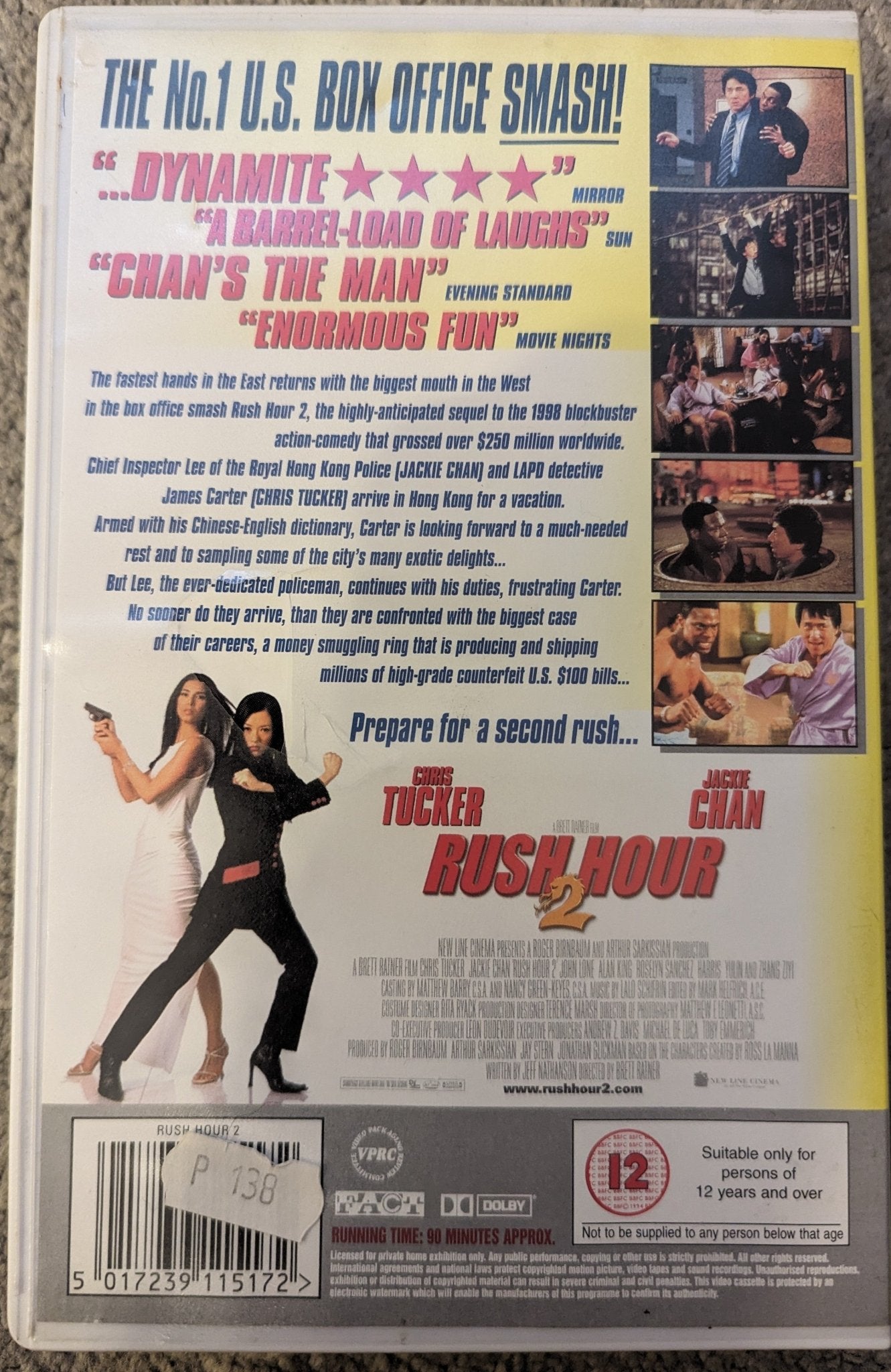 Rush Hours 2 (2001) VHS Video Ex Rental - Flippin Retro Video Shop