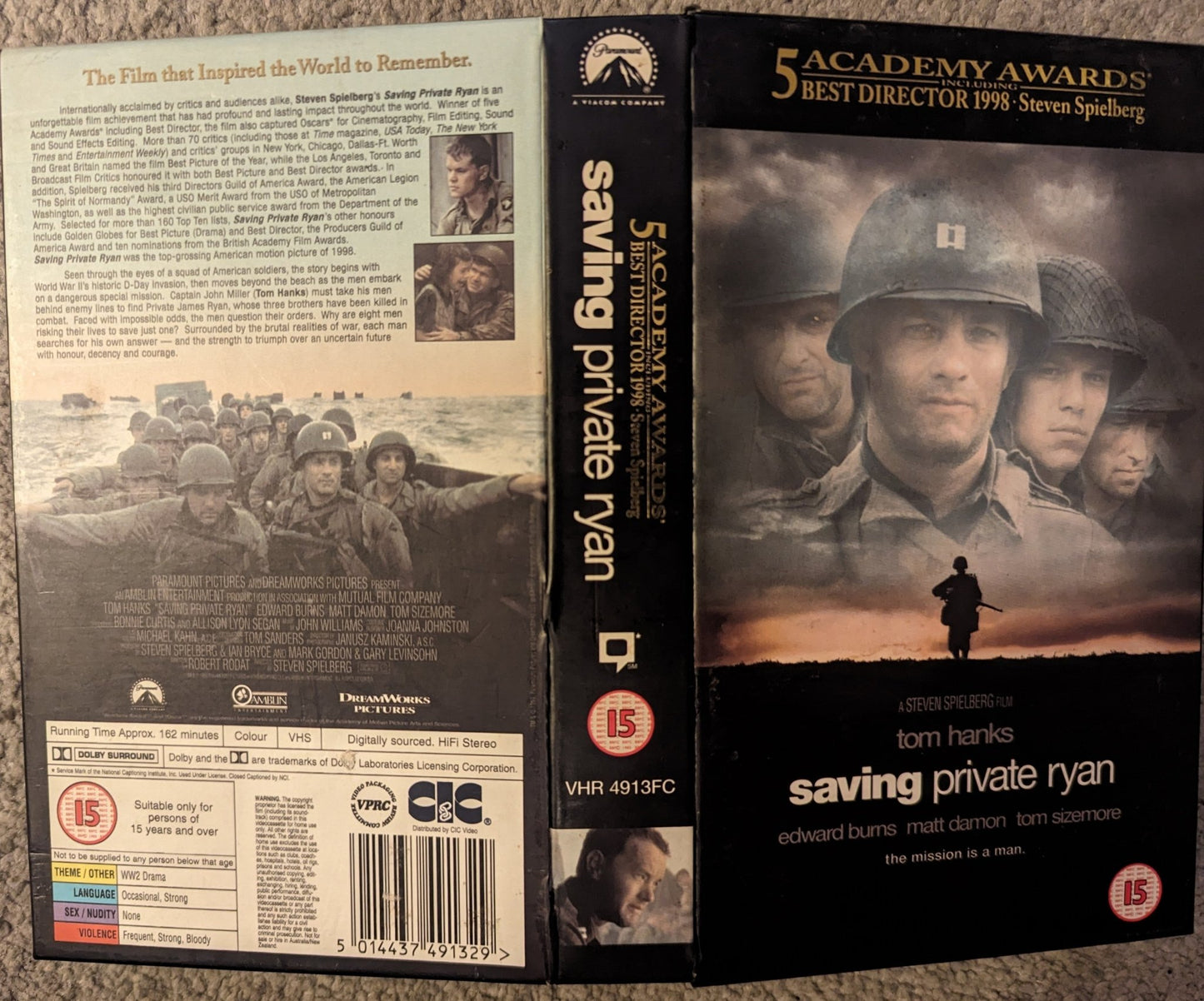 Saving Private Ryan (1998) VHS Video Card Case - Flippin Retro Video Shop