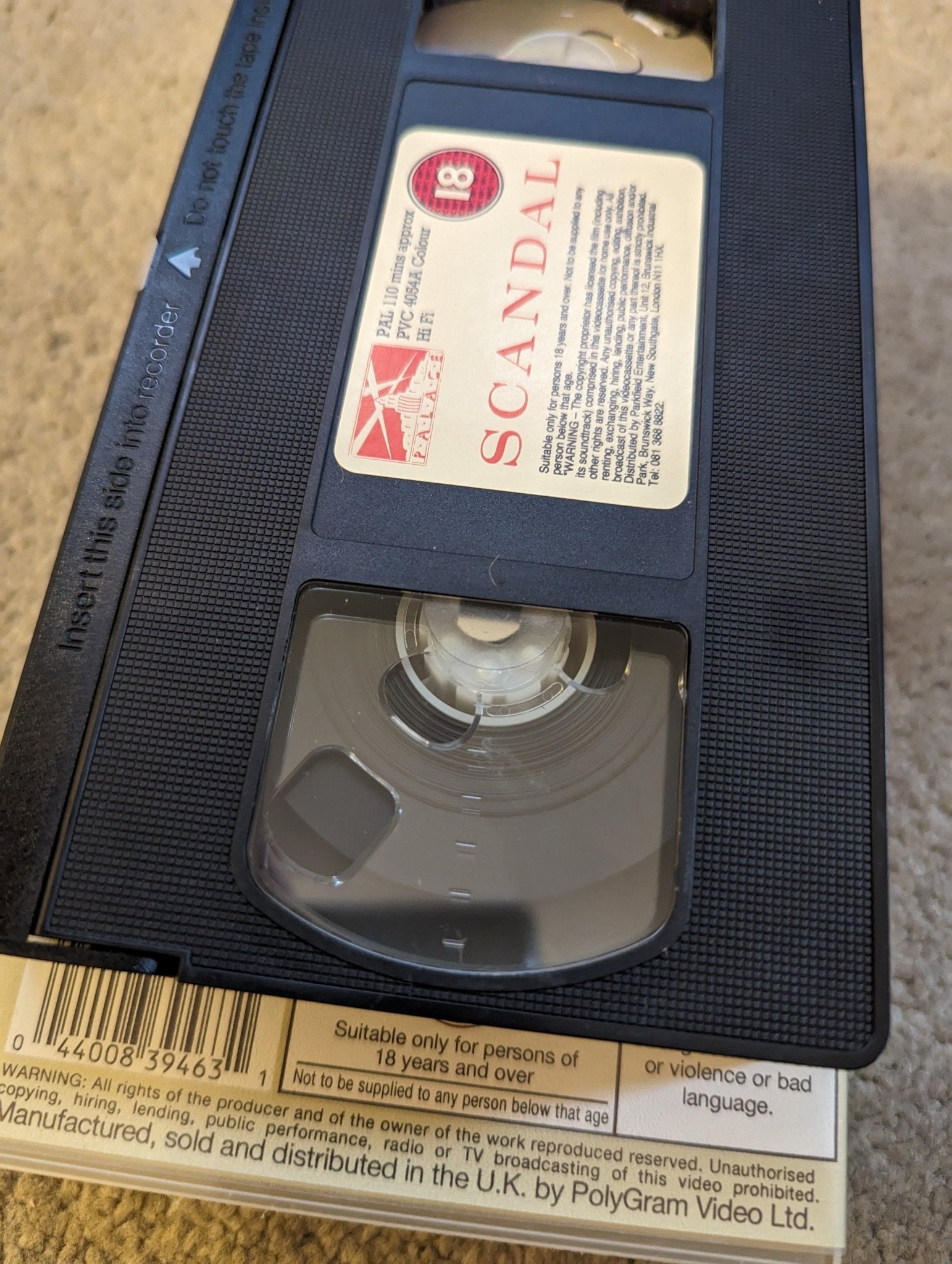 Scandal (1989) VHS Video - Flippin Retro Video Shop