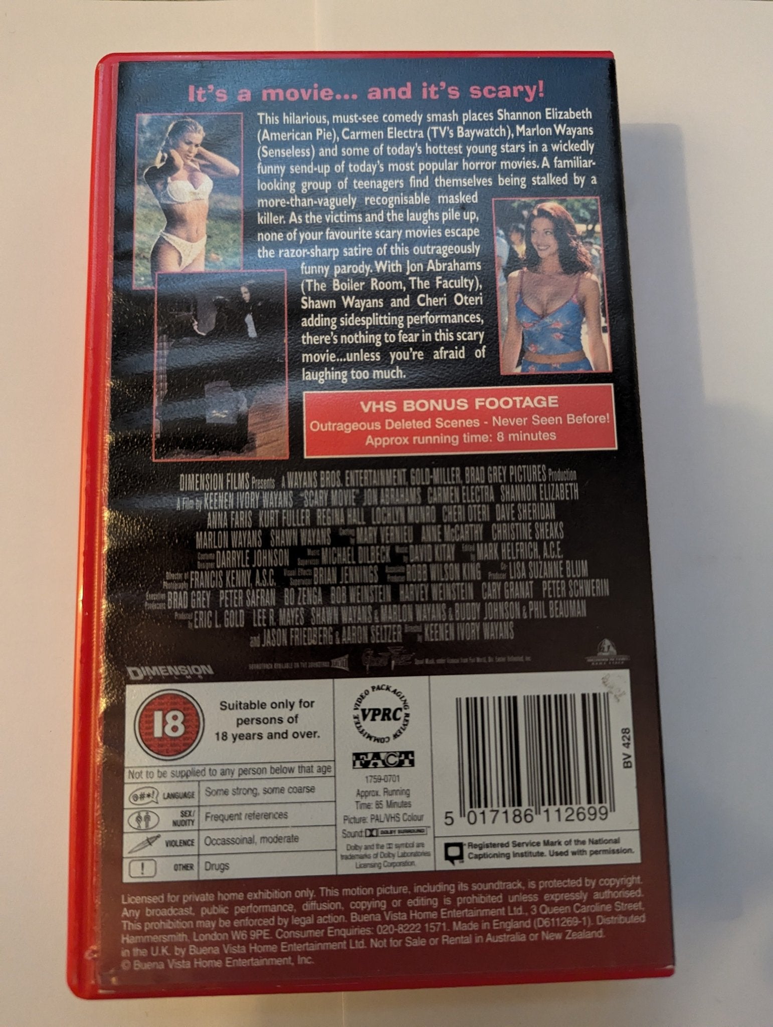 Scary Movie (2001) VHS Video Red Case - Flippin Retro