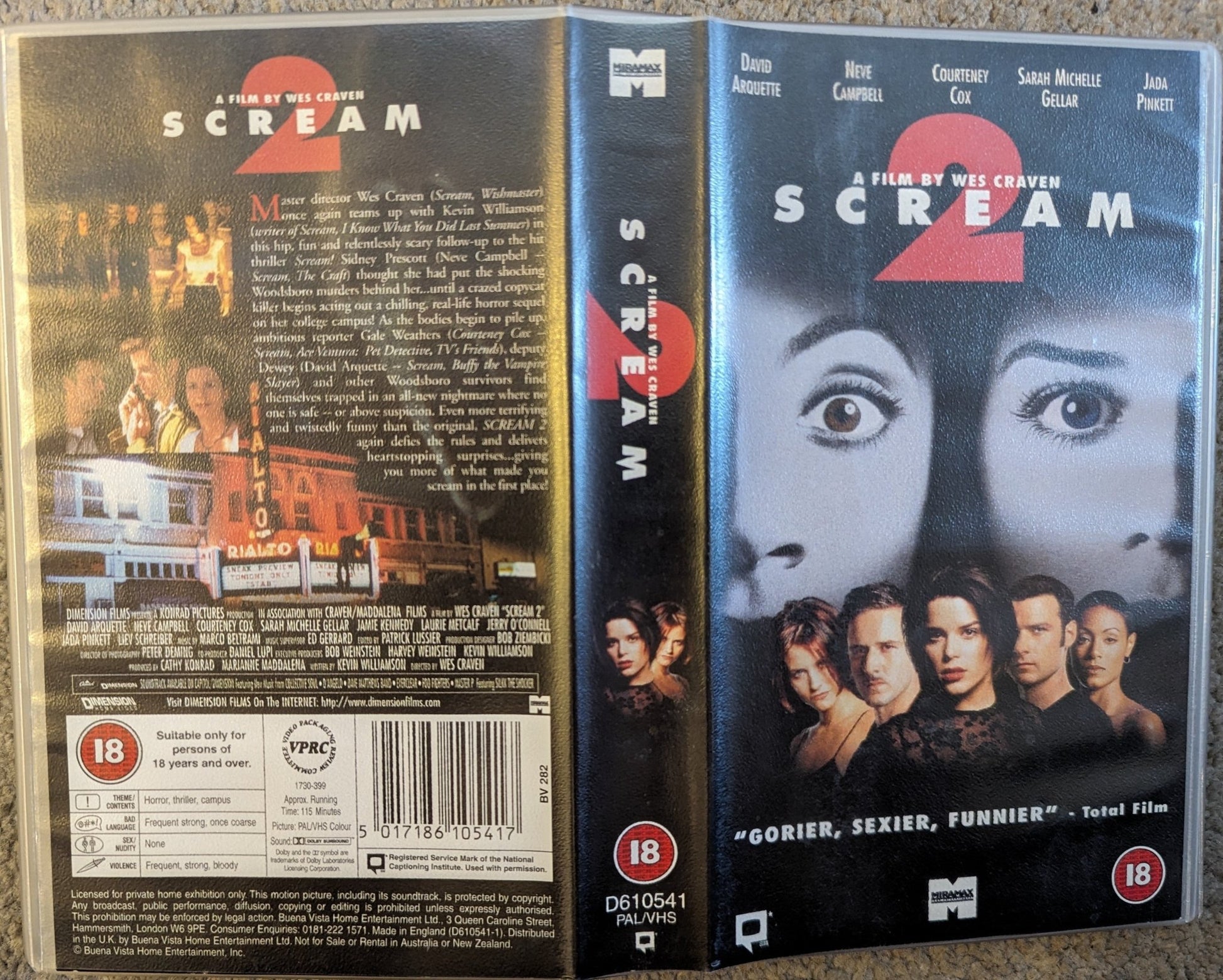 Scream 2 (1997) VHS Video - Flippin Retro Video Shop