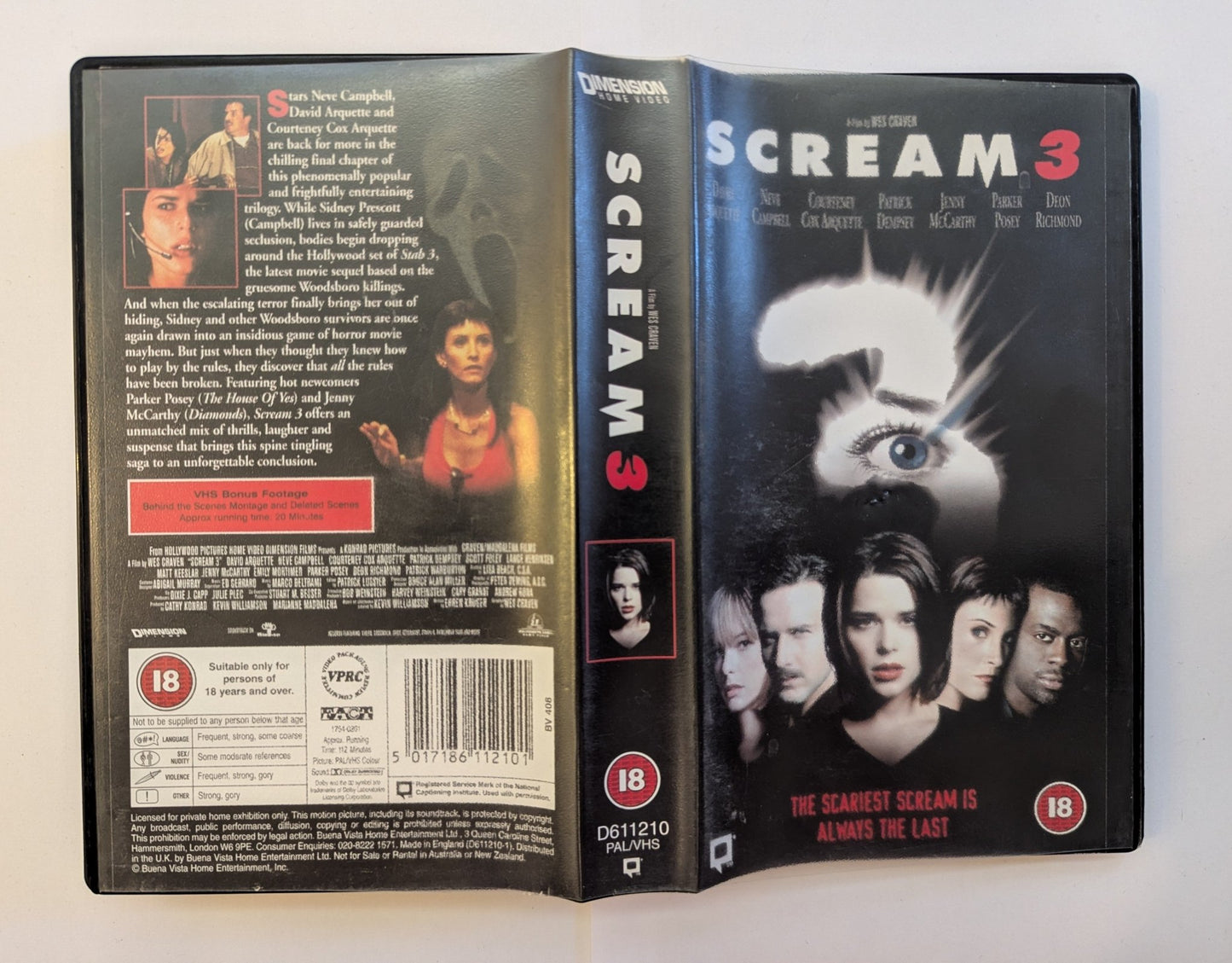 Scream 3 (2000) VHS Video - Flippin Retro Video Shop