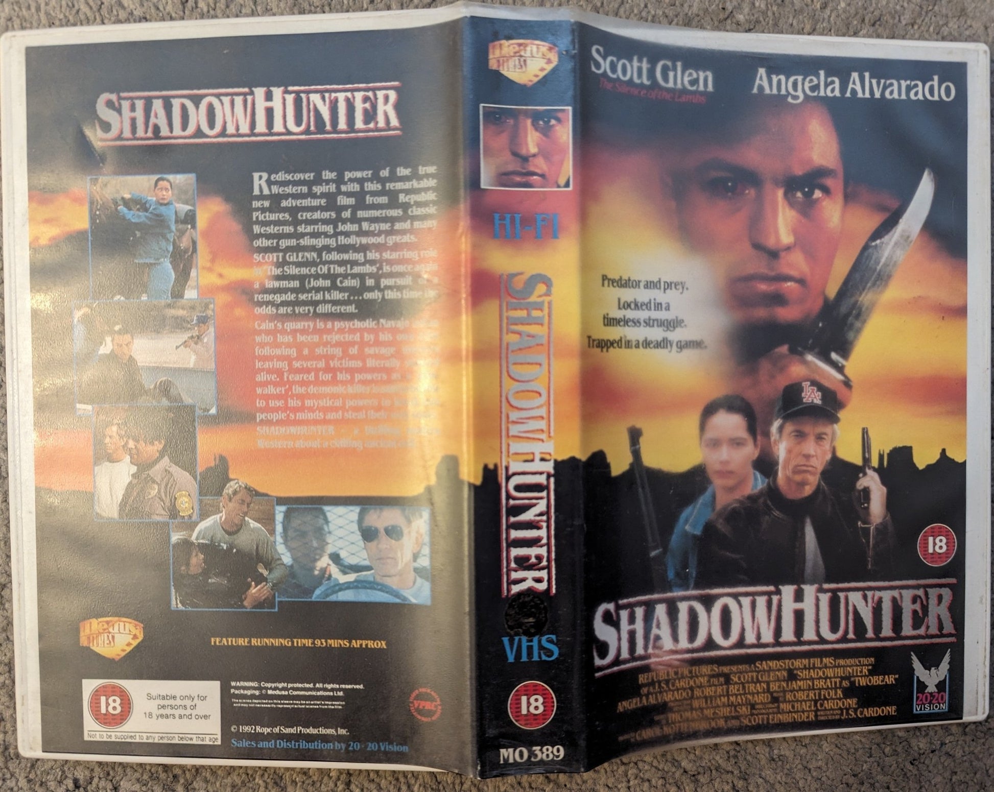 Shadow Hunter (1993) VHS Video Ex Rental - Flippin Retro Video Shop