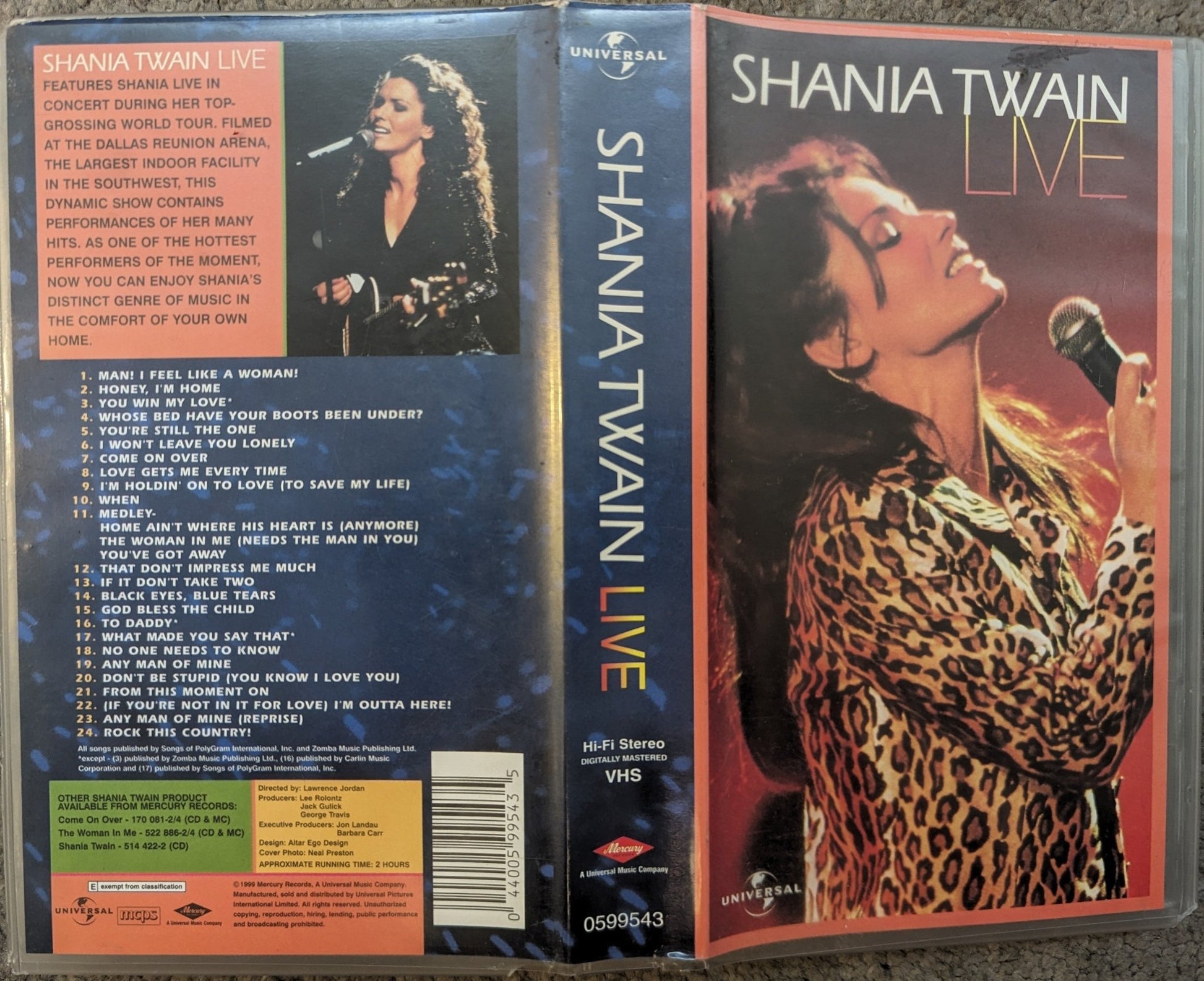 Shania Twain Live VHS Video - Flippin Retro Video Shop