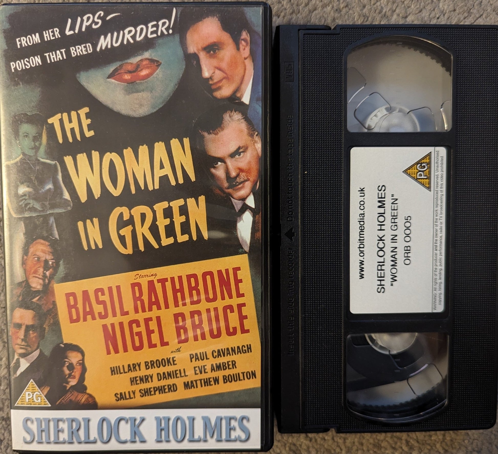 Sherlock Holmes The Woman In Green VHS Video - Flippin Retro Video Shop