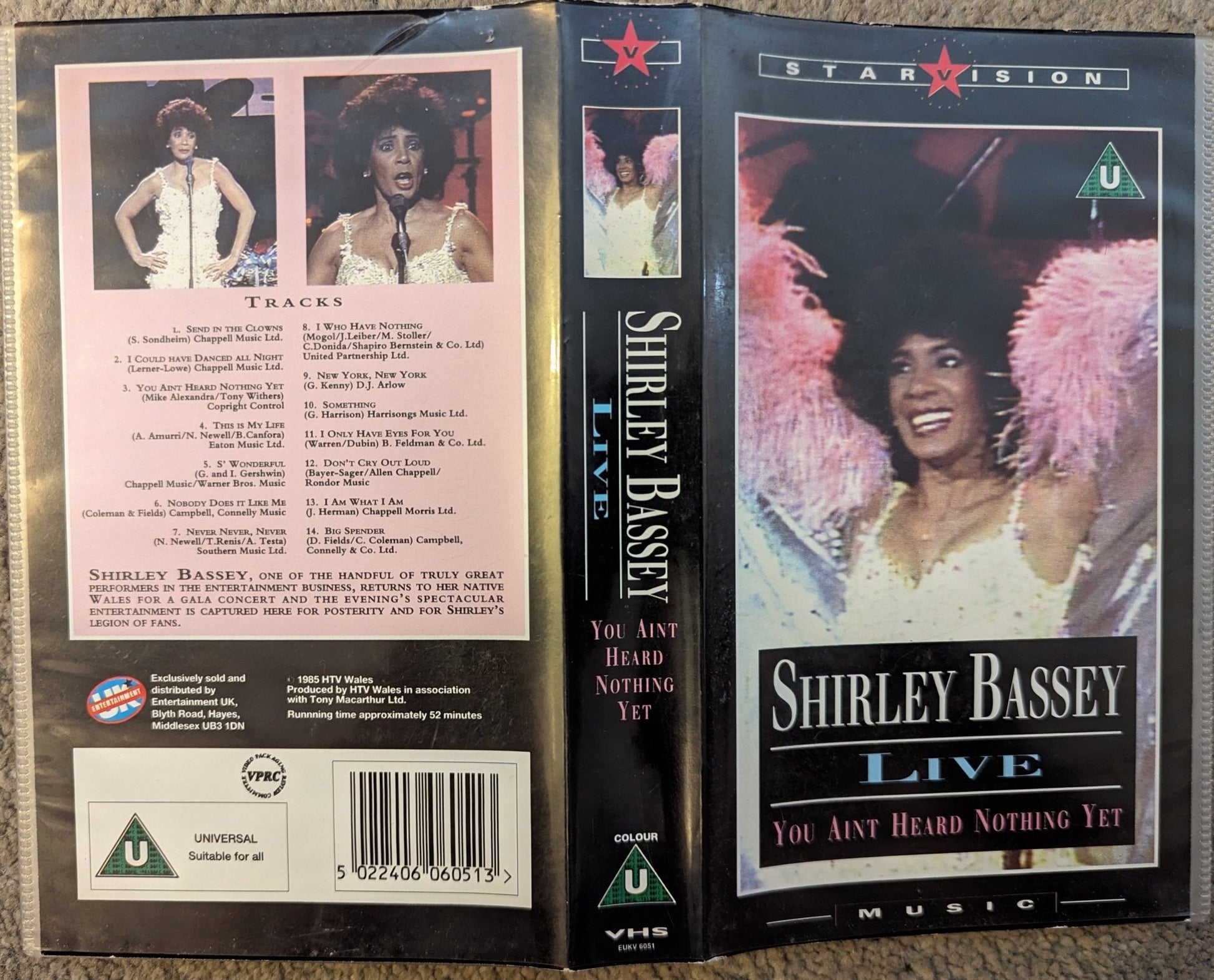 Shirley Bassey Live You Ain't Heard Nothing Yet VHS Video - Flippin Retro Video Shop