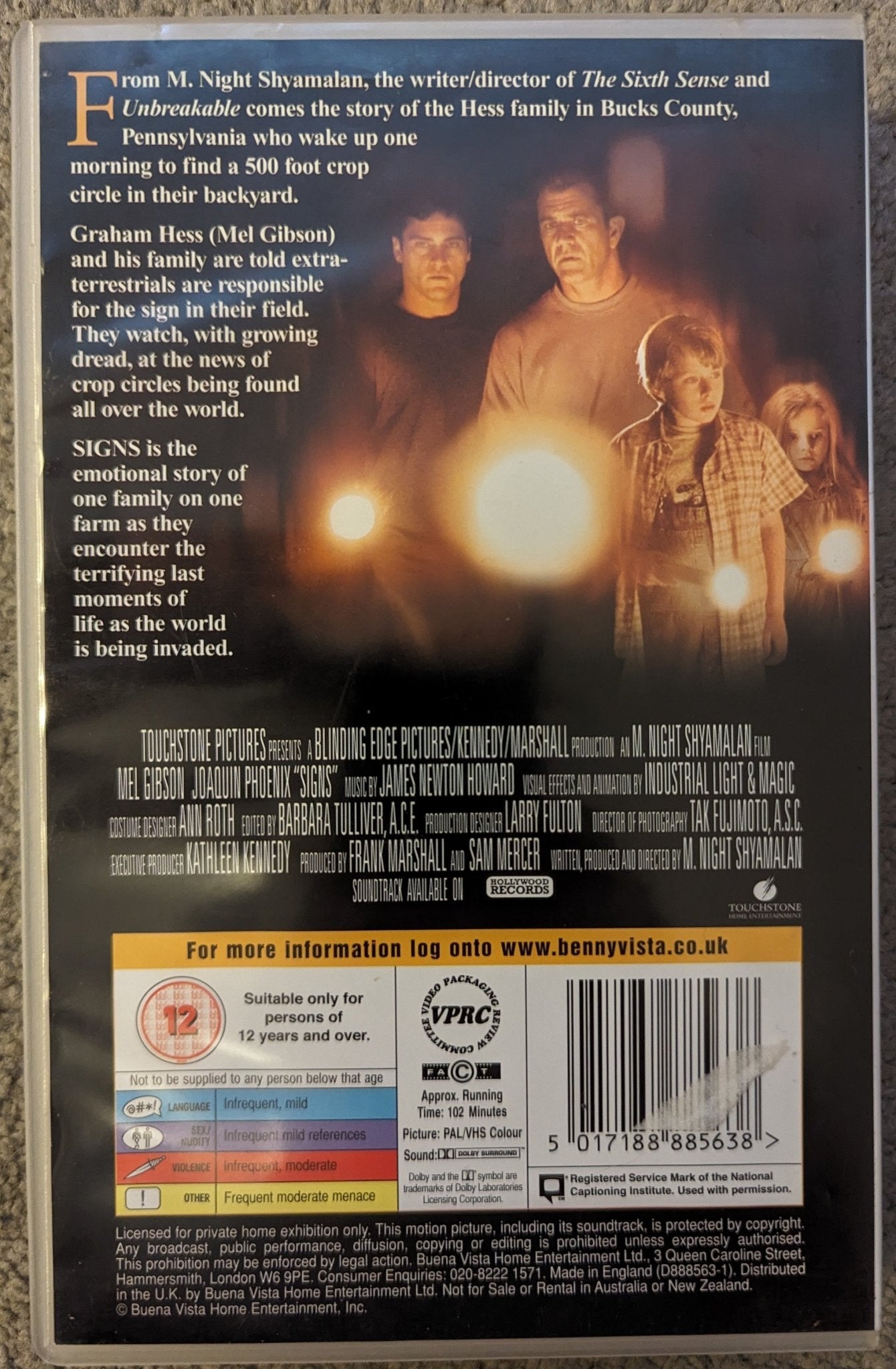 Signs (2002) VHS Video Ex Rental - Flippin Retro Video Shop