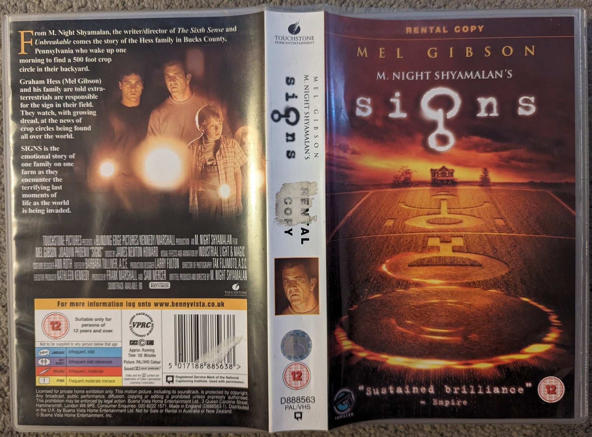 Signs (2002) VHS Video Ex Rental - Flippin Retro Video Shop