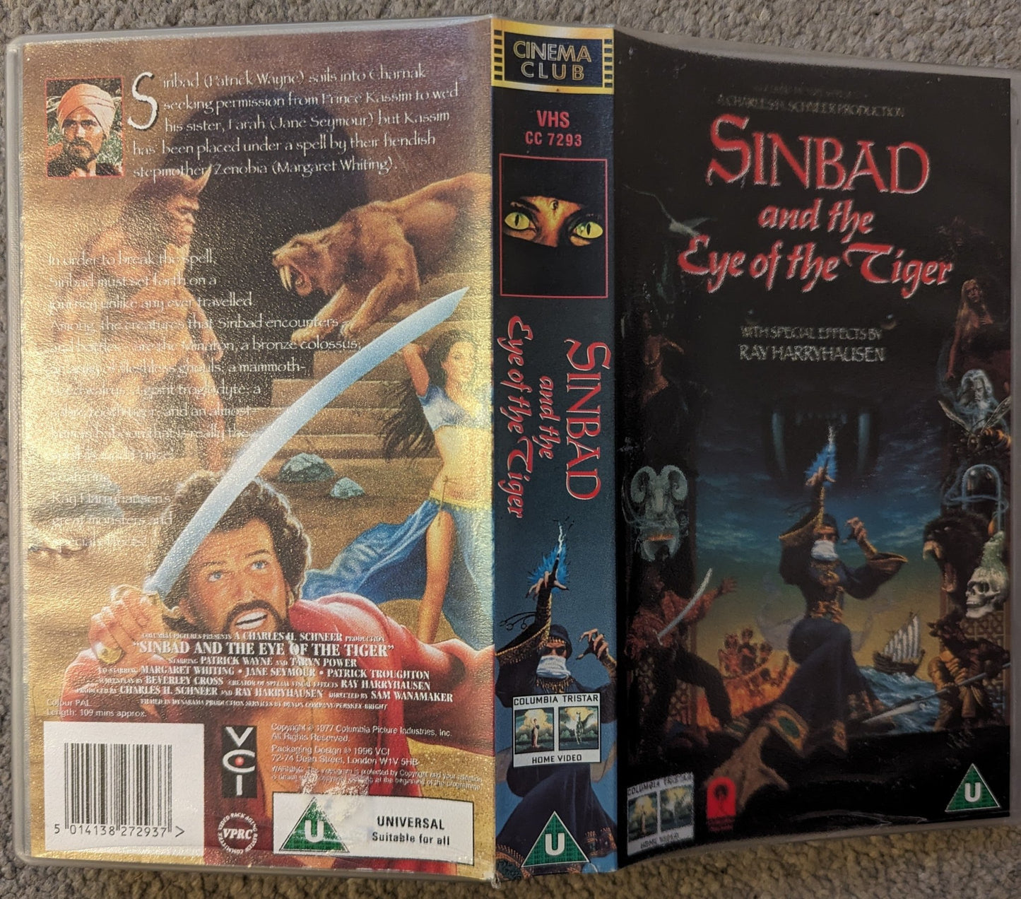 Sinbad And The Eye Of The Tiger (1977) VHS Video - Flippin Retro Video Shop