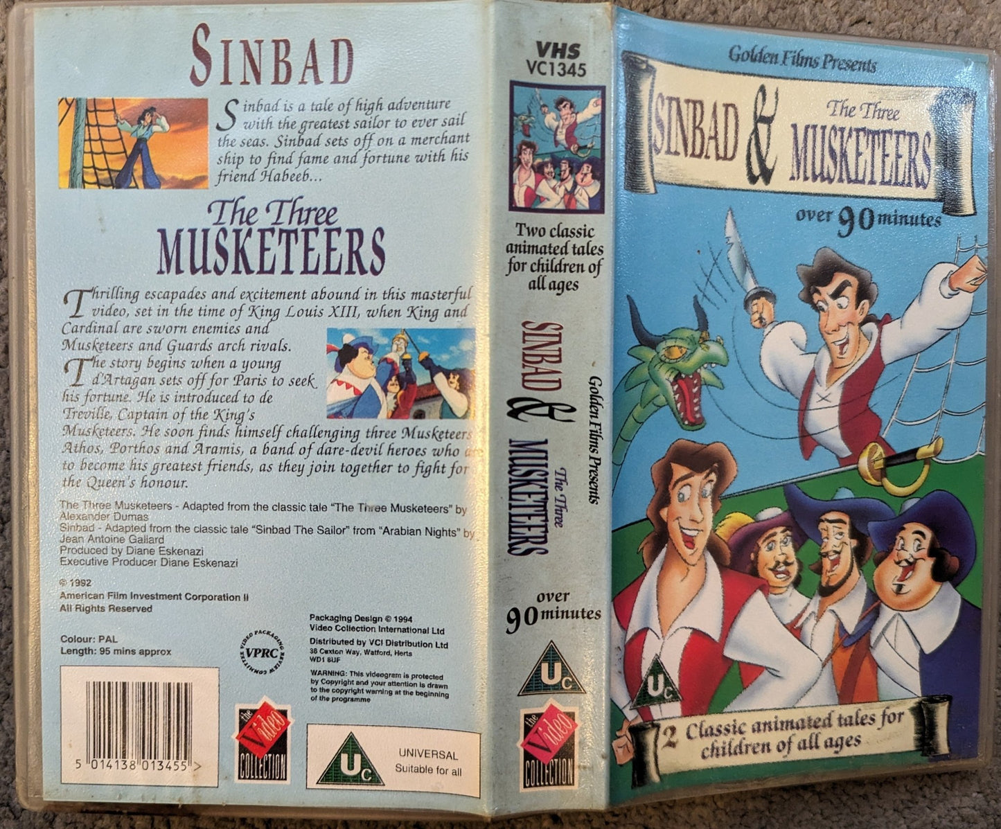 Sinbad and The Three Musketeers VHS Video - Flippin Retro Video Shop