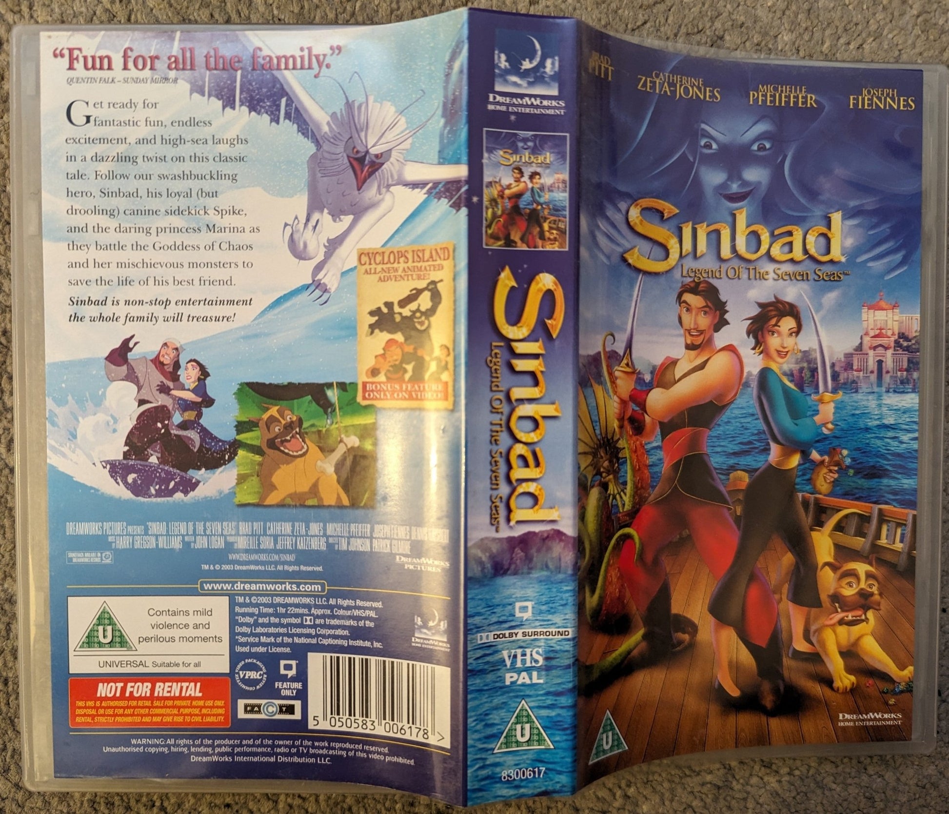 Sinbad Legend Of The Seven Seas (2003) VHS Video - Flippin Retro Video Shop