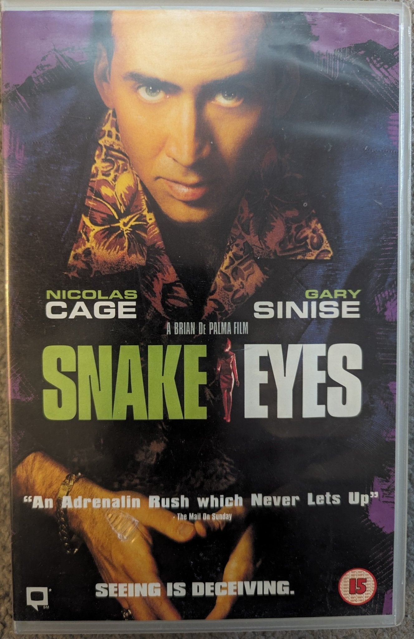 Snake Eyes (1998) VHS Video Ex Rental - Flippin Retro Video Shop