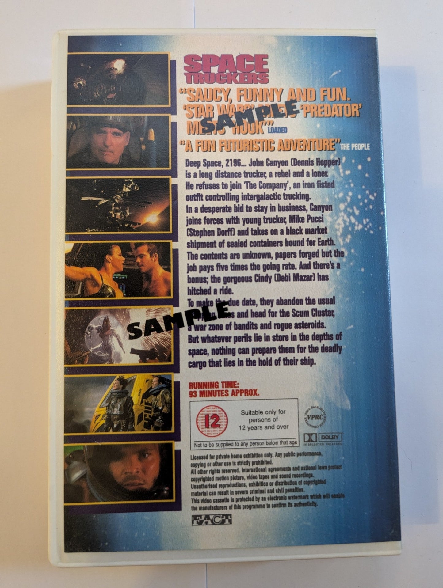 Space Truckers (1996) VHS Video Ex Rental SAMPLE - Flippin Retro Video Shop