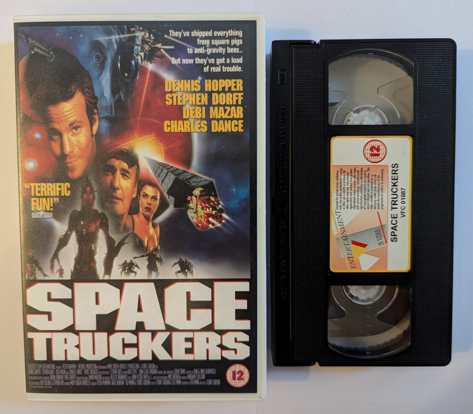 Space Truckers (1996) VHS Video Ex Rental SAMPLE - Flippin Retro Video Shop