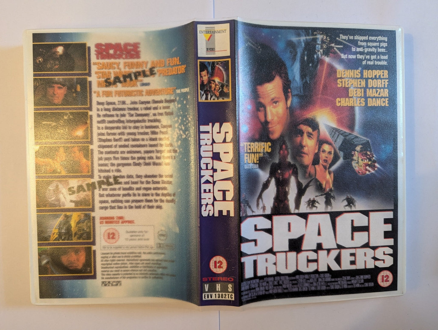 Space Truckers (1996) VHS Video Ex Rental SAMPLE - Flippin Retro Video Shop