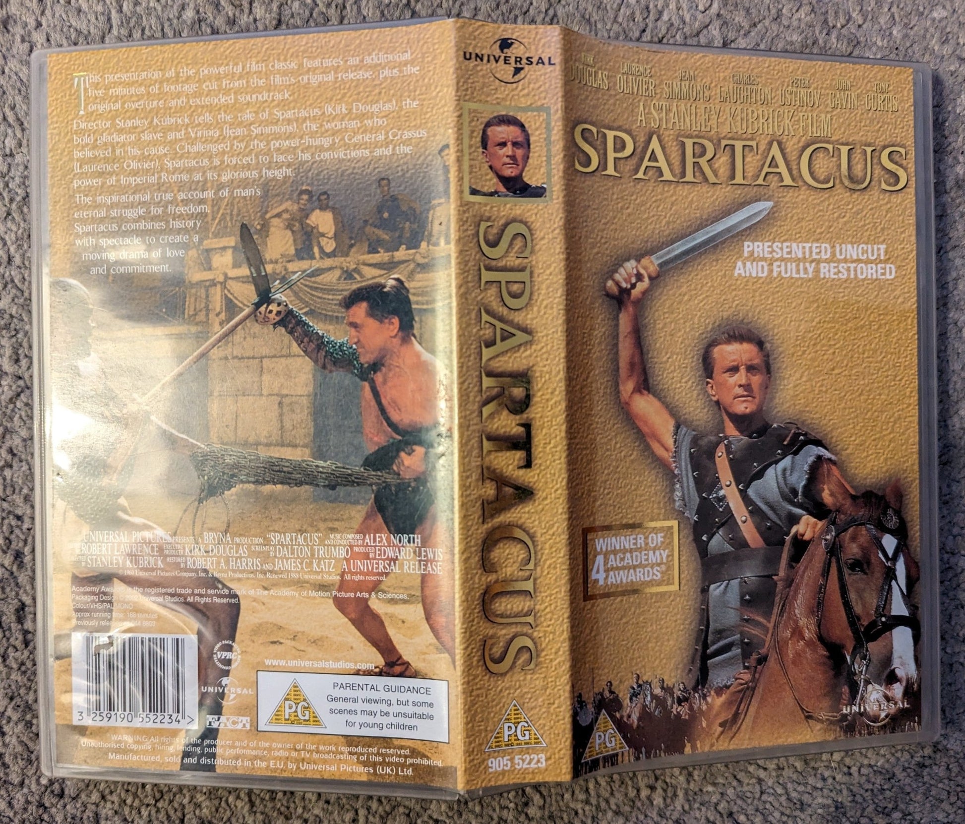 Spartacus (1960) VHS Video - Flippin Retro Video Shop