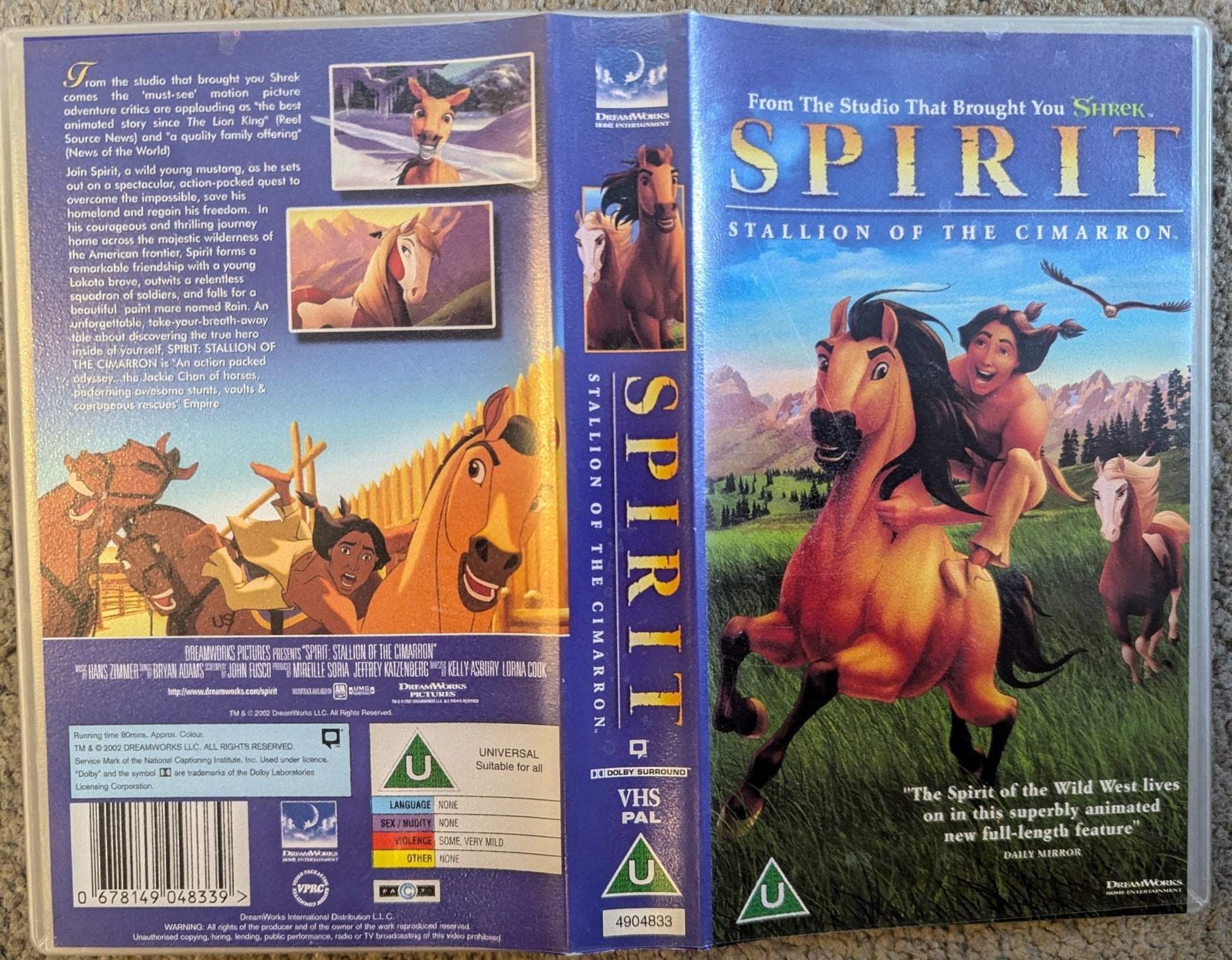 Spirit Stallion Of The Cimarron (2002) VHS Video - Flippin Retro Video Shop