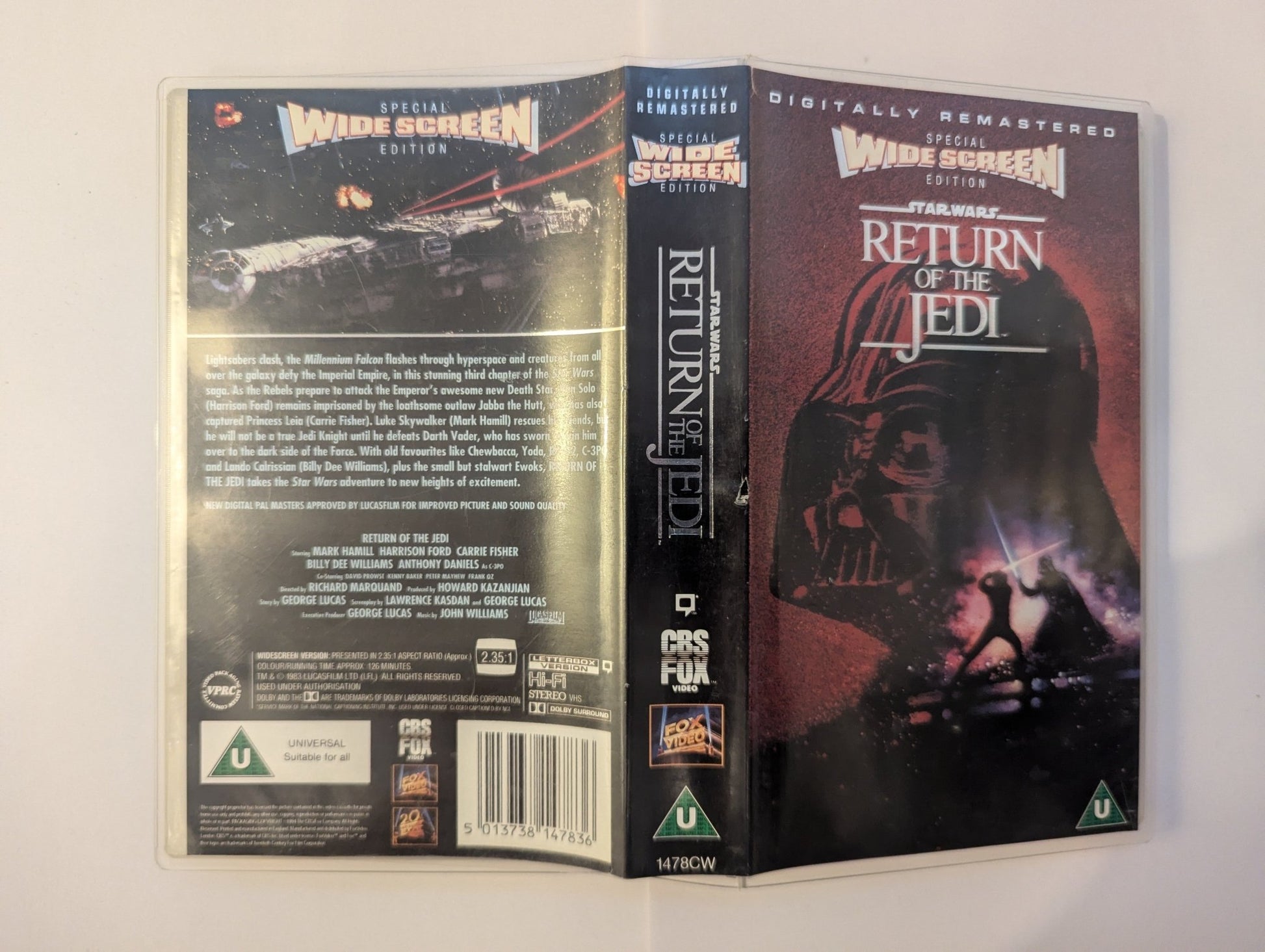 Star wars Return Of The Jedi (1983) VHS Video Wide - screen - Flippin Retro