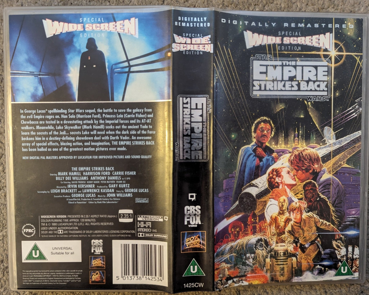 Star Wars The Empire Strikes Back (1980) VHS Video Wide - screen - Flippin Retro Video Shop