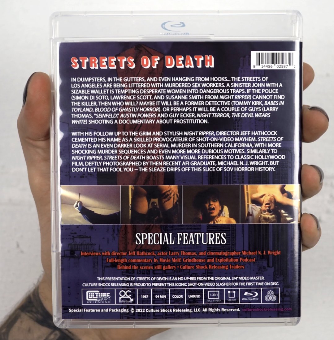 Streets Of Death (1987) Blu Ray Culture Shock - Flippin Retro Video Shop