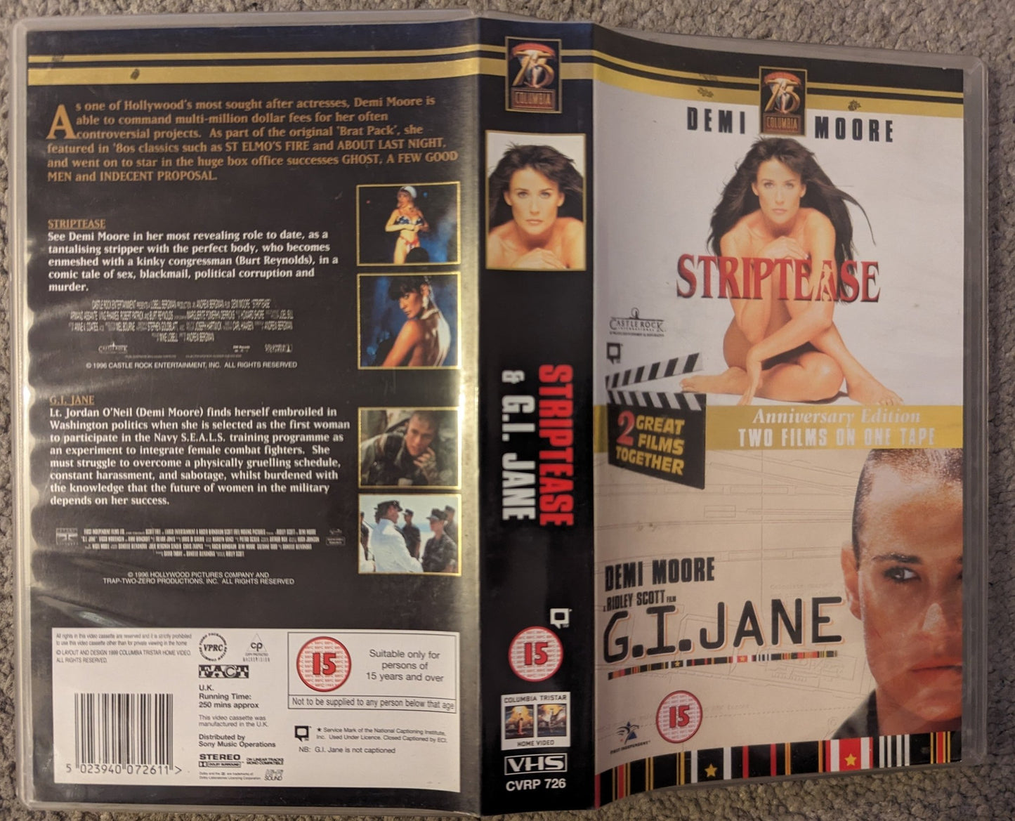 Striptease & G.I Jane VHS Video - Flippin Retro Video Shop