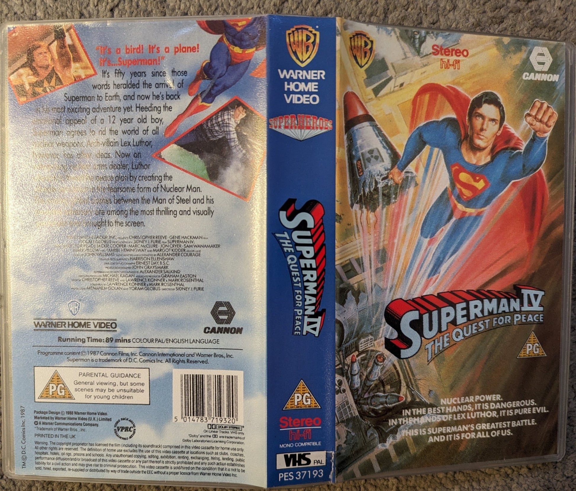 Superman 4 The Quest For Peace (1987) VHS Video - Flippin Retro Video Shop