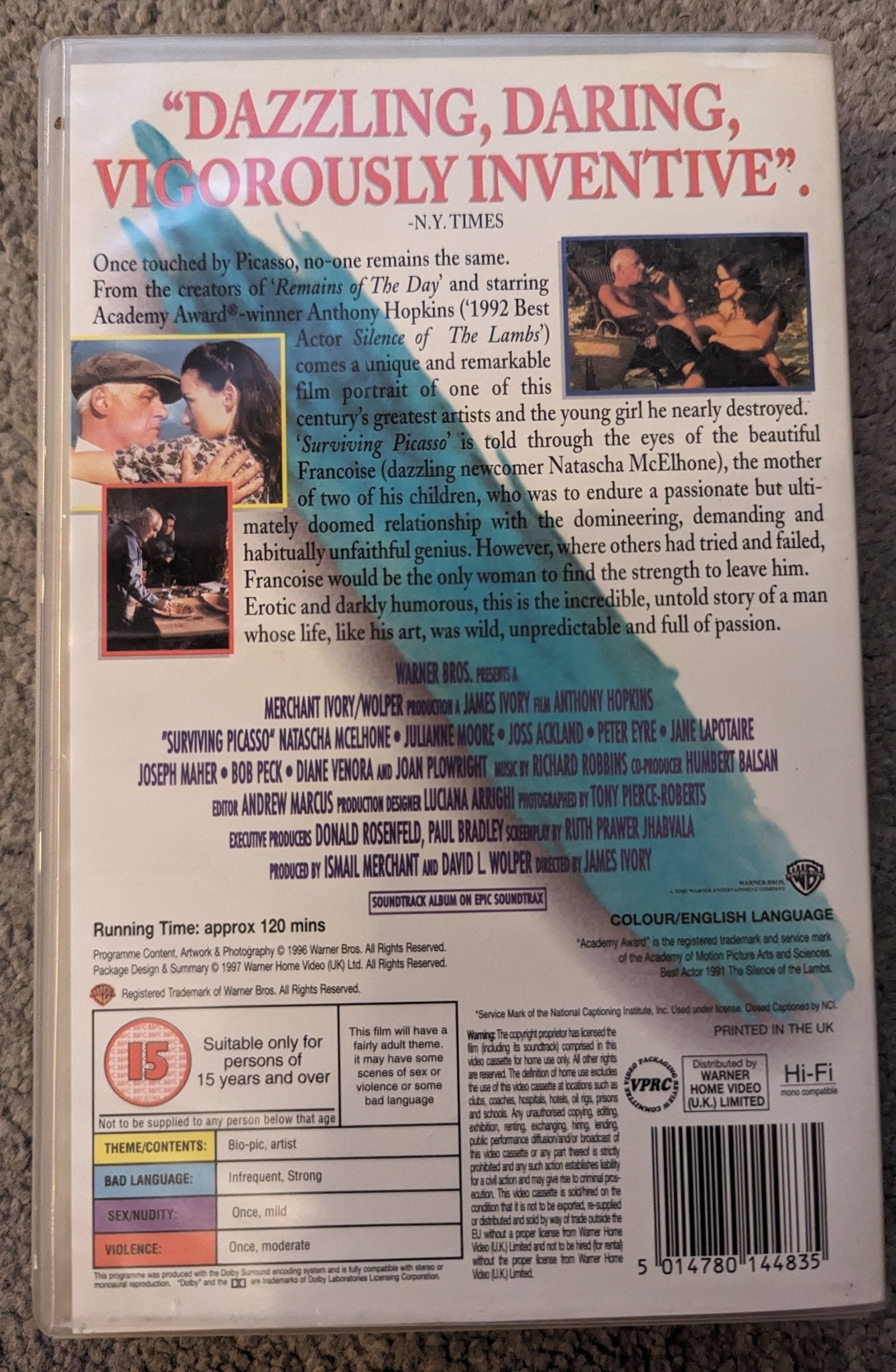 Surviving Picasso (1996) VHS Video Ex Rental - Flippin Retro Video Shop