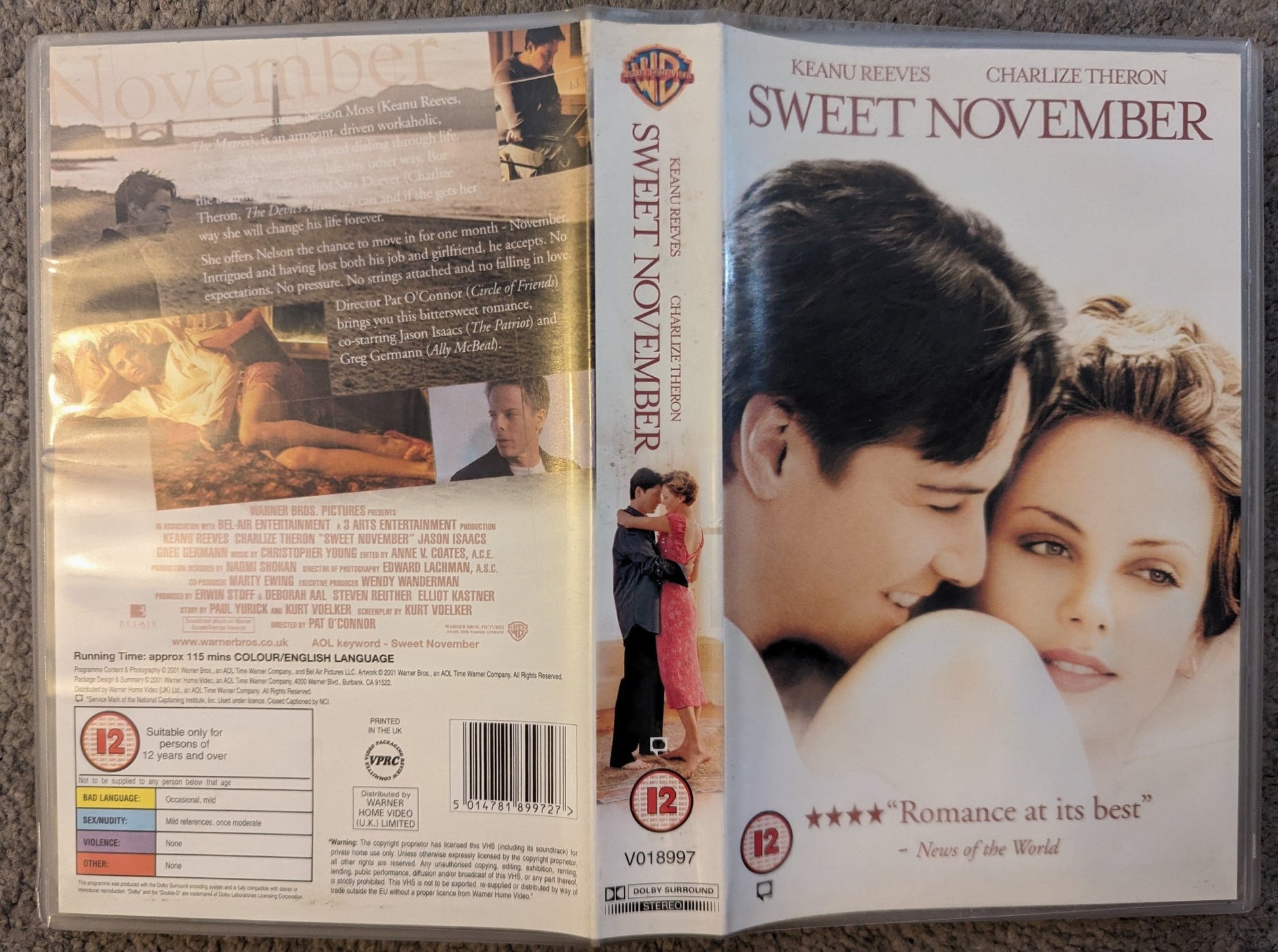 Sweet November (2001) VHS Video Ex Rental - Flippin Retro Video Shop