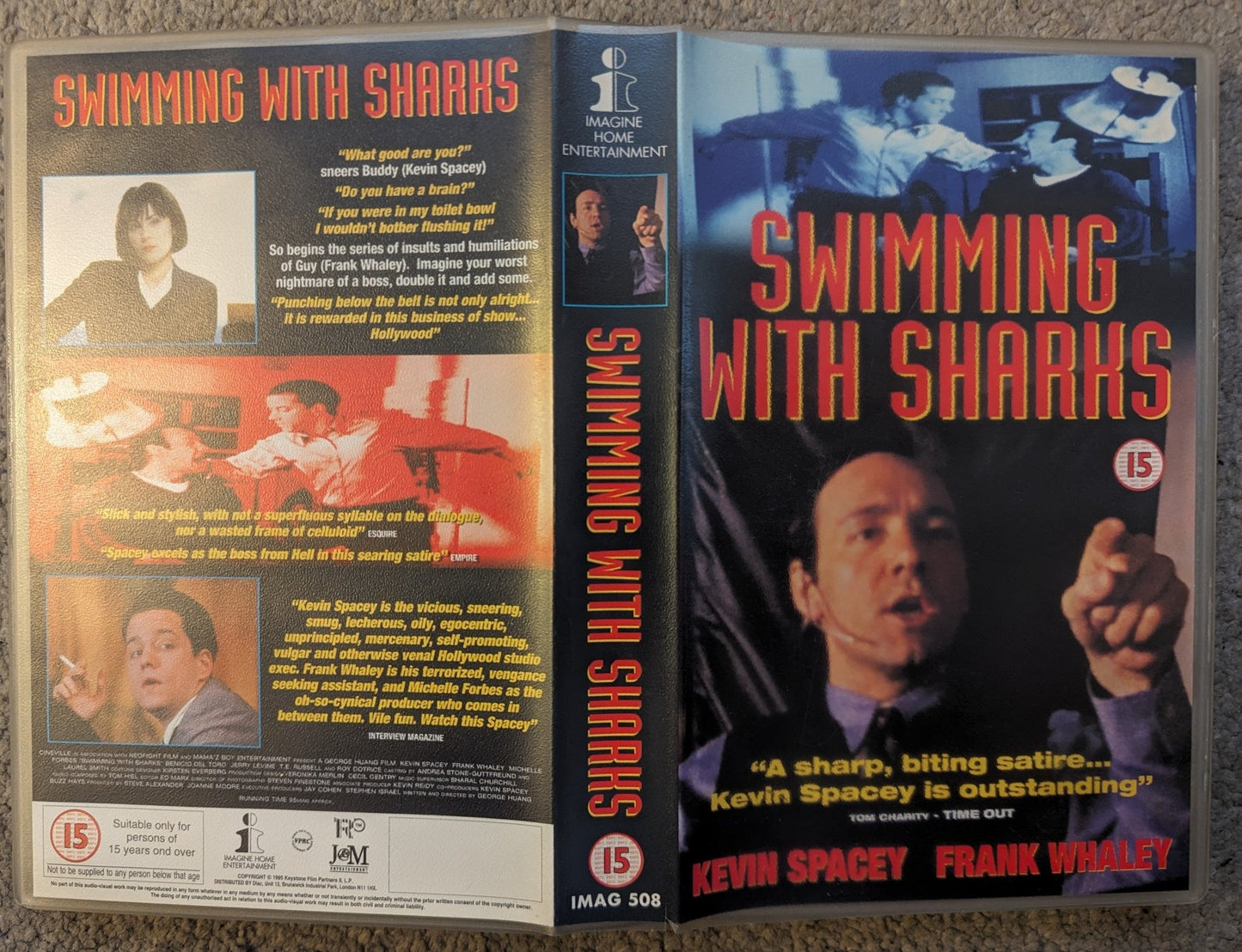 Swimming With Sharks (1994) VHS Video Ex Rental - Flippin Retro Video Shop