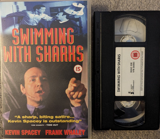 Swimming With Sharks (1994) VHS Video Ex Rental - Flippin Retro Video Shop