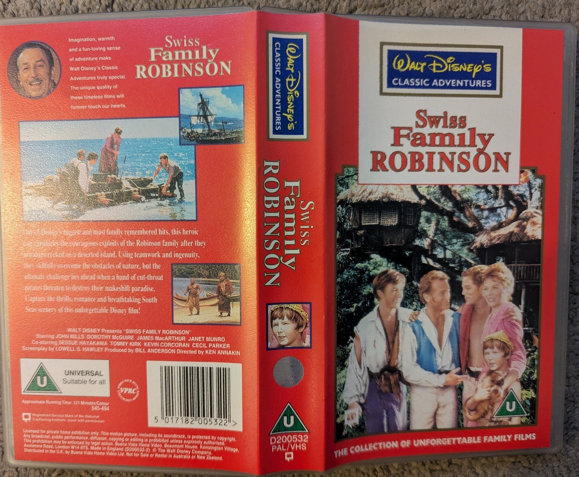 Swiss Family Robinson (1960) VHS Video - Flippin Retro Video Shop