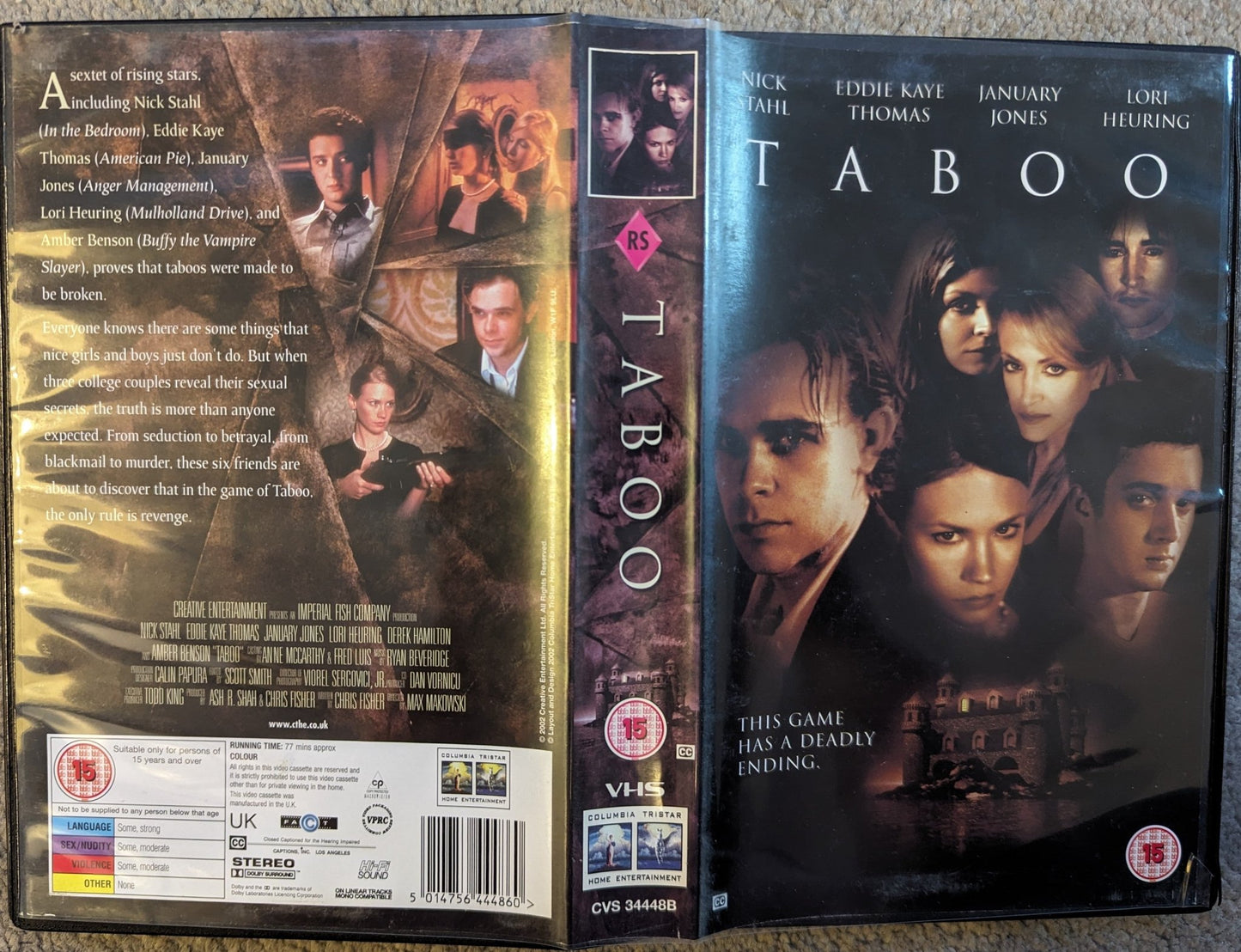 Taboo (2002) VHS Video Ex Rental - Flippin Retro Video Shop