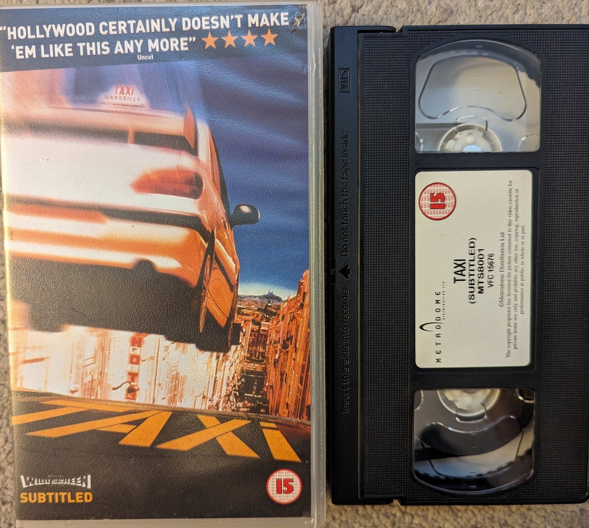 Taxi (1998) VHS Video wide - screen - Flippin Retro Video Shop