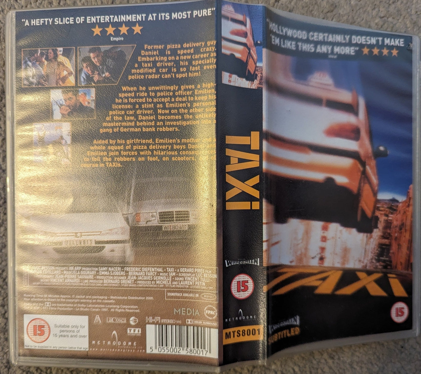 Taxi (1998) VHS Video wide - screen - Flippin Retro Video Shop