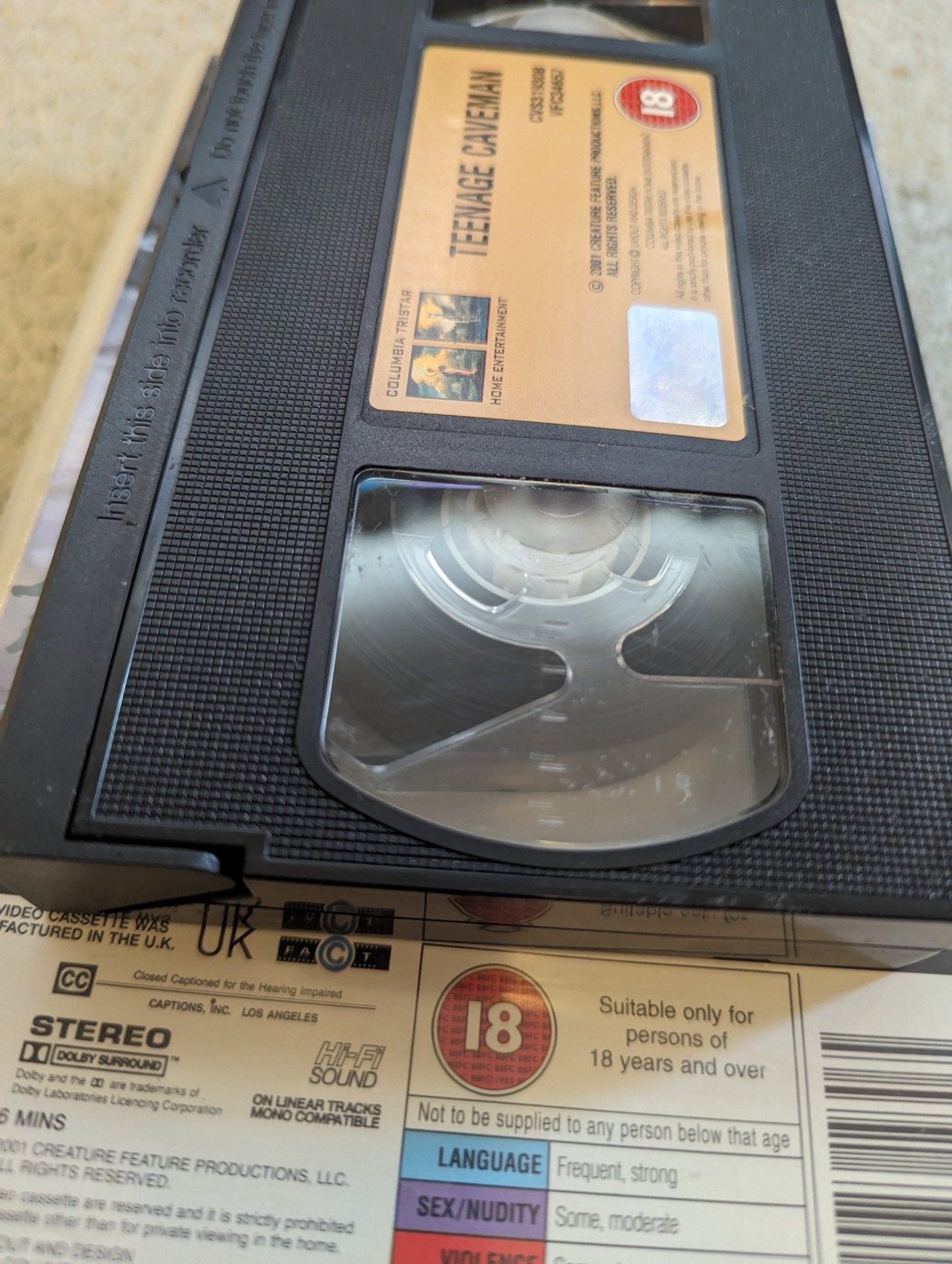 Teenage Caveman (2002) VHS Video Ex Rental - Flippin Retro Video Shop