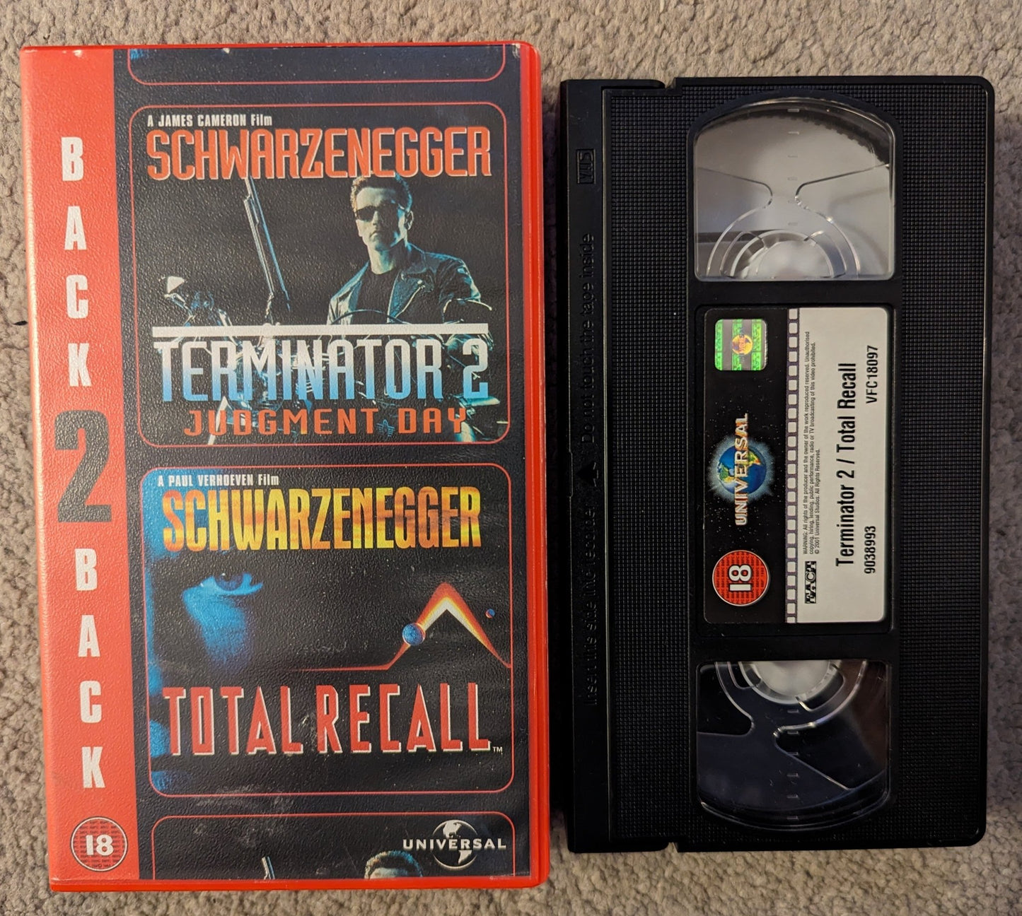 Terminator 2 Judgement Day & Total Recall (1990 1991) VHS Video - Flippin Retro Video Shop