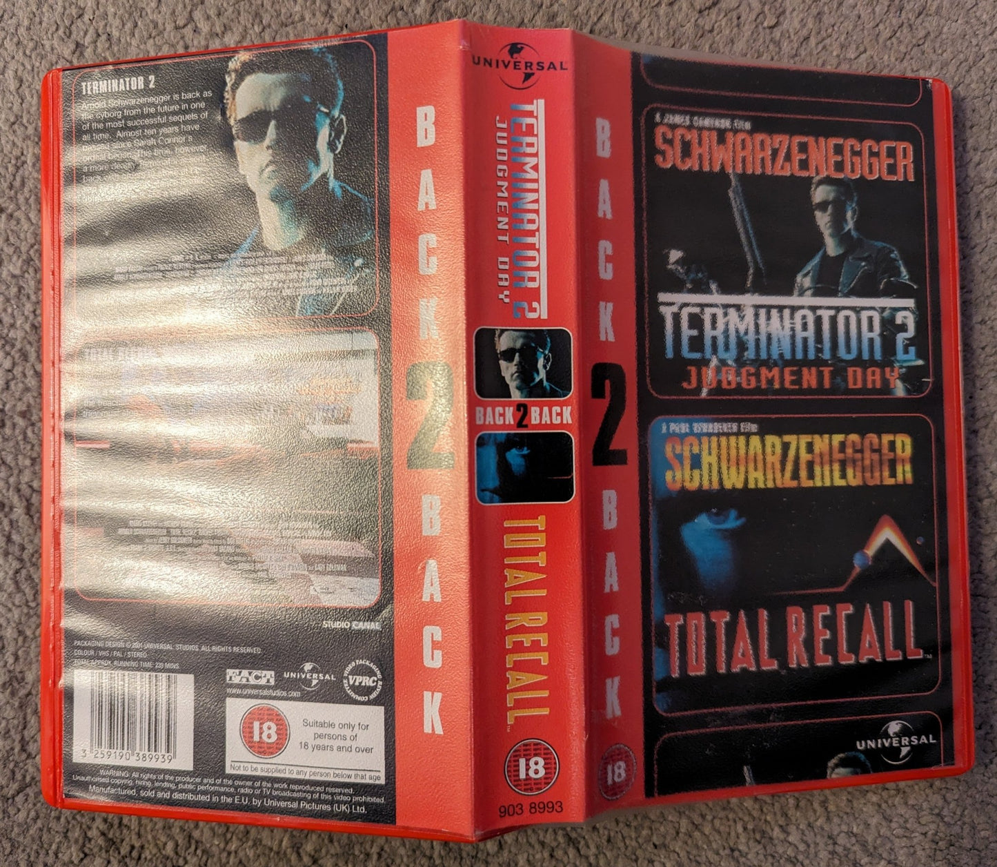 Terminator 2 Judgement Day & Total Recall (1990 1991) VHS Video - Flippin Retro Video Shop