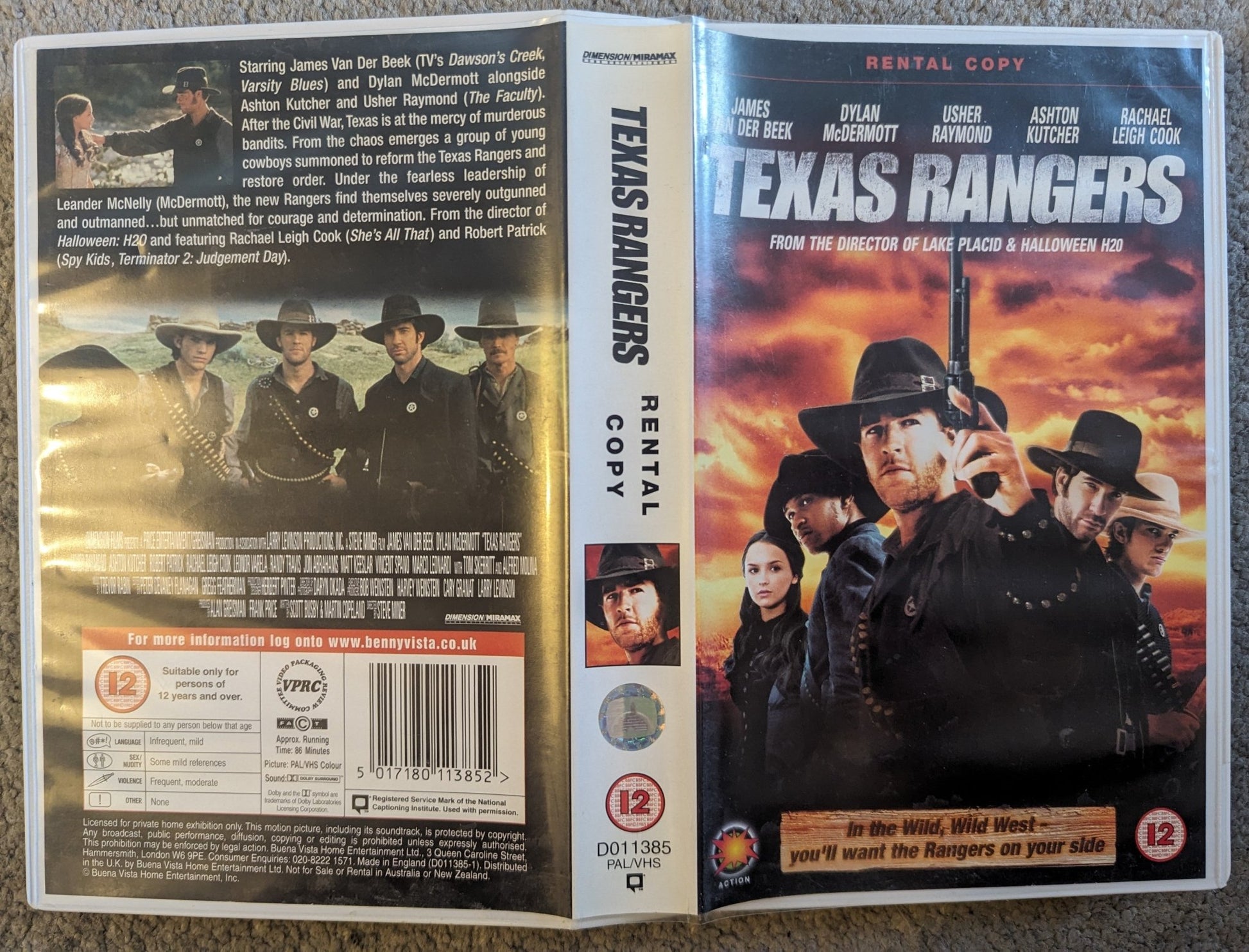 Texas Rangers (2001) VHS Video Ex Rental - Flippin Retro Video Shop