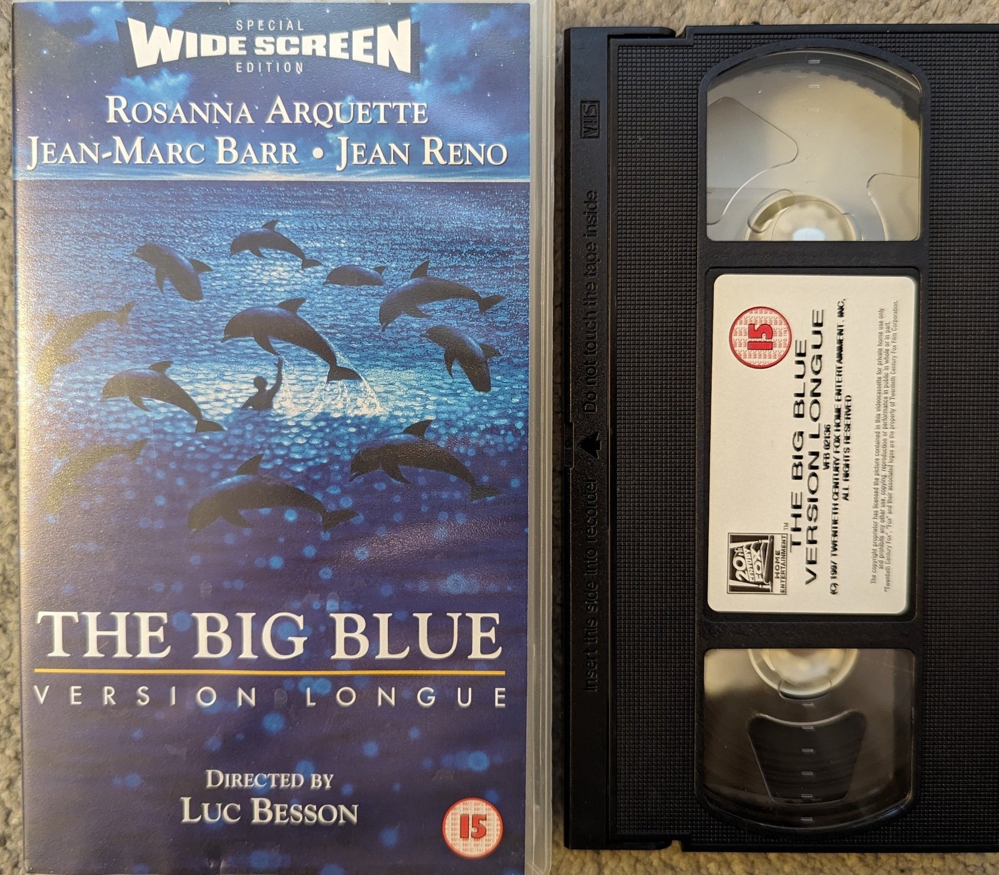 The Big Blue (1988) VHS Video Wide - screen - Flippin Retro Video Shop