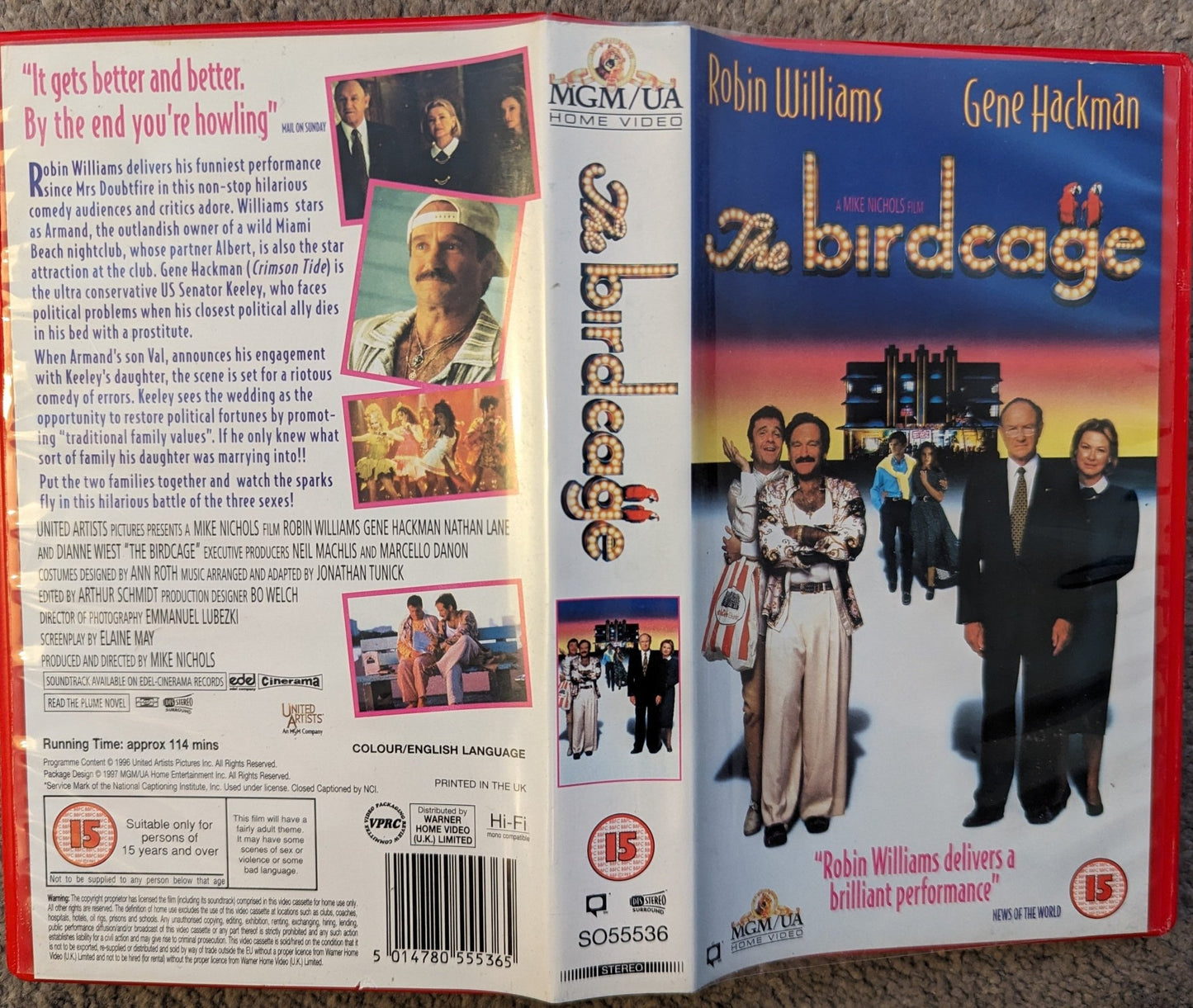 The Birdcage (1996) VHS Video (Red Case) - Flippin Retro Video Shop