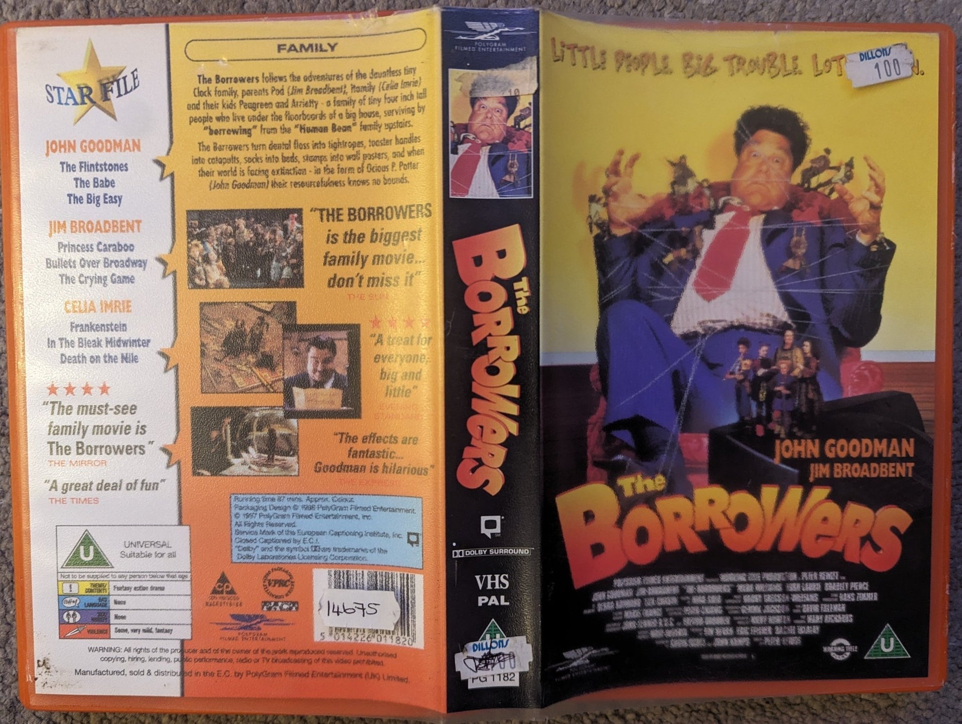 The Borrowers (1997) VHS Video Ex Rental - Flippin Retro Video Shop