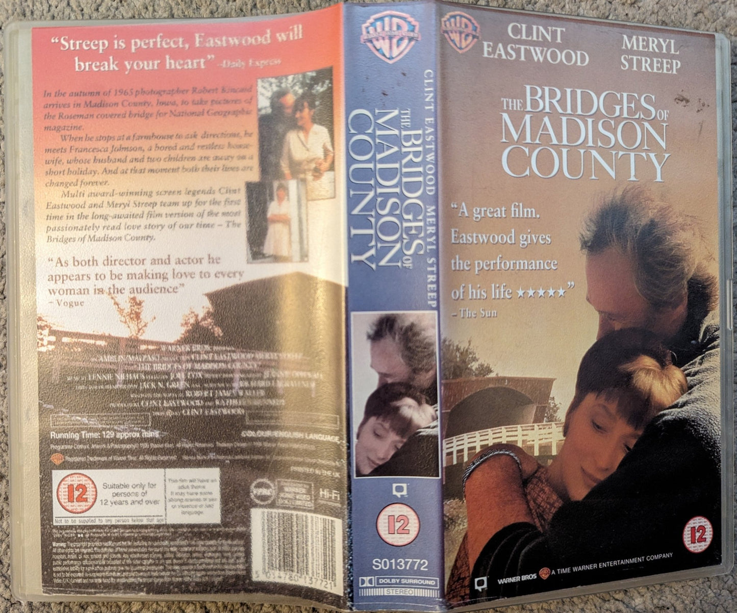 The Bridges Over Madison County (1995) VHS Video - Flippin Retro Video Shop