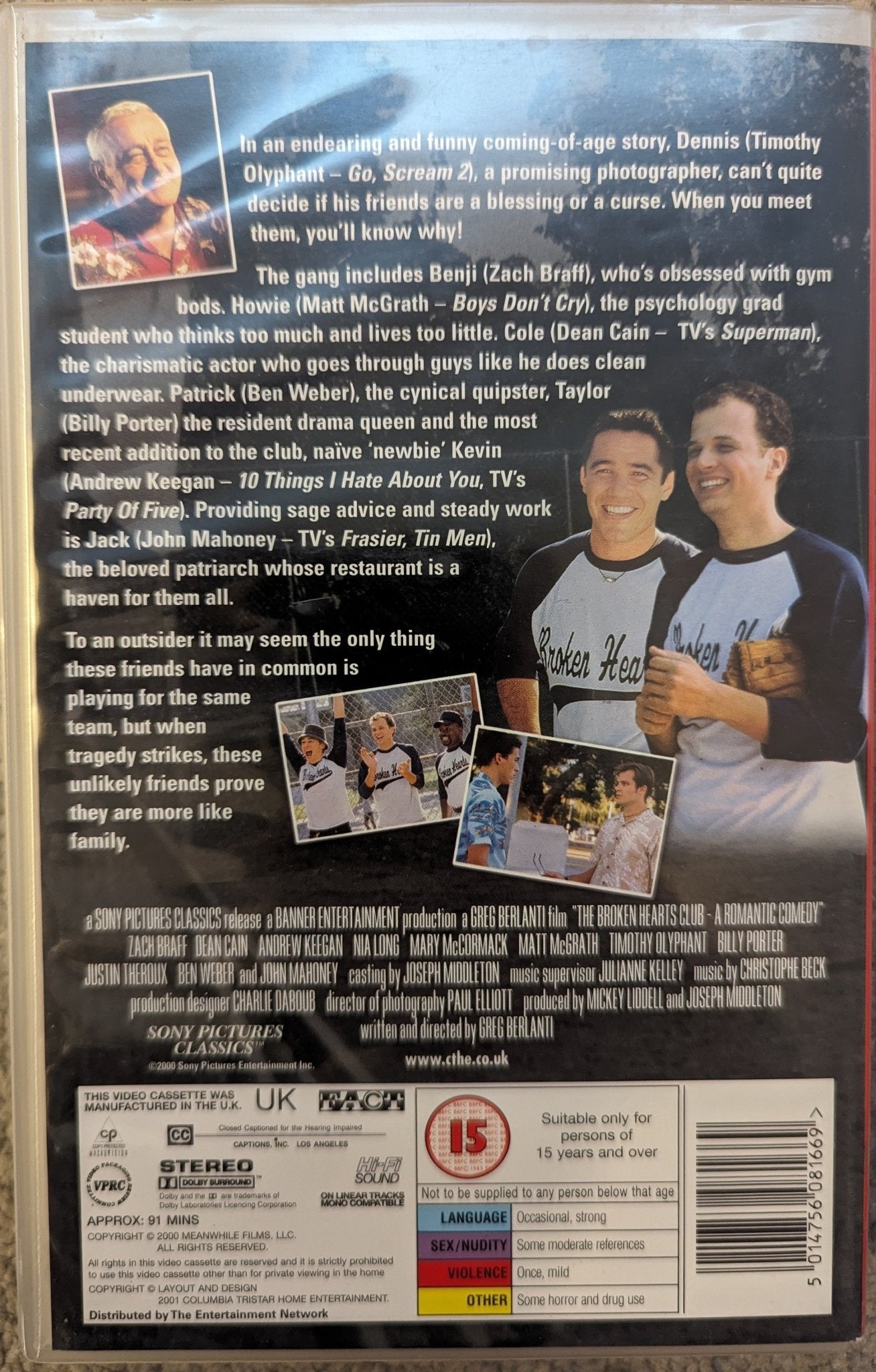 The Broken Hearts Club (2000) VHS Video Ex Rental - Flippin Retro Video Shop