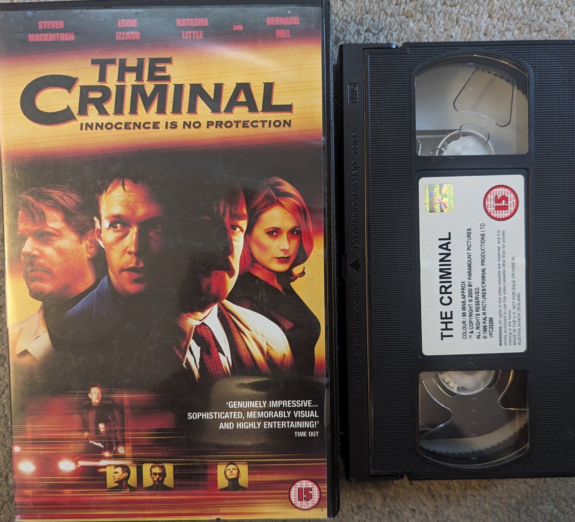 The Criminal (1999) VHS Video Ex Rental - Flippin Retro Video Shop