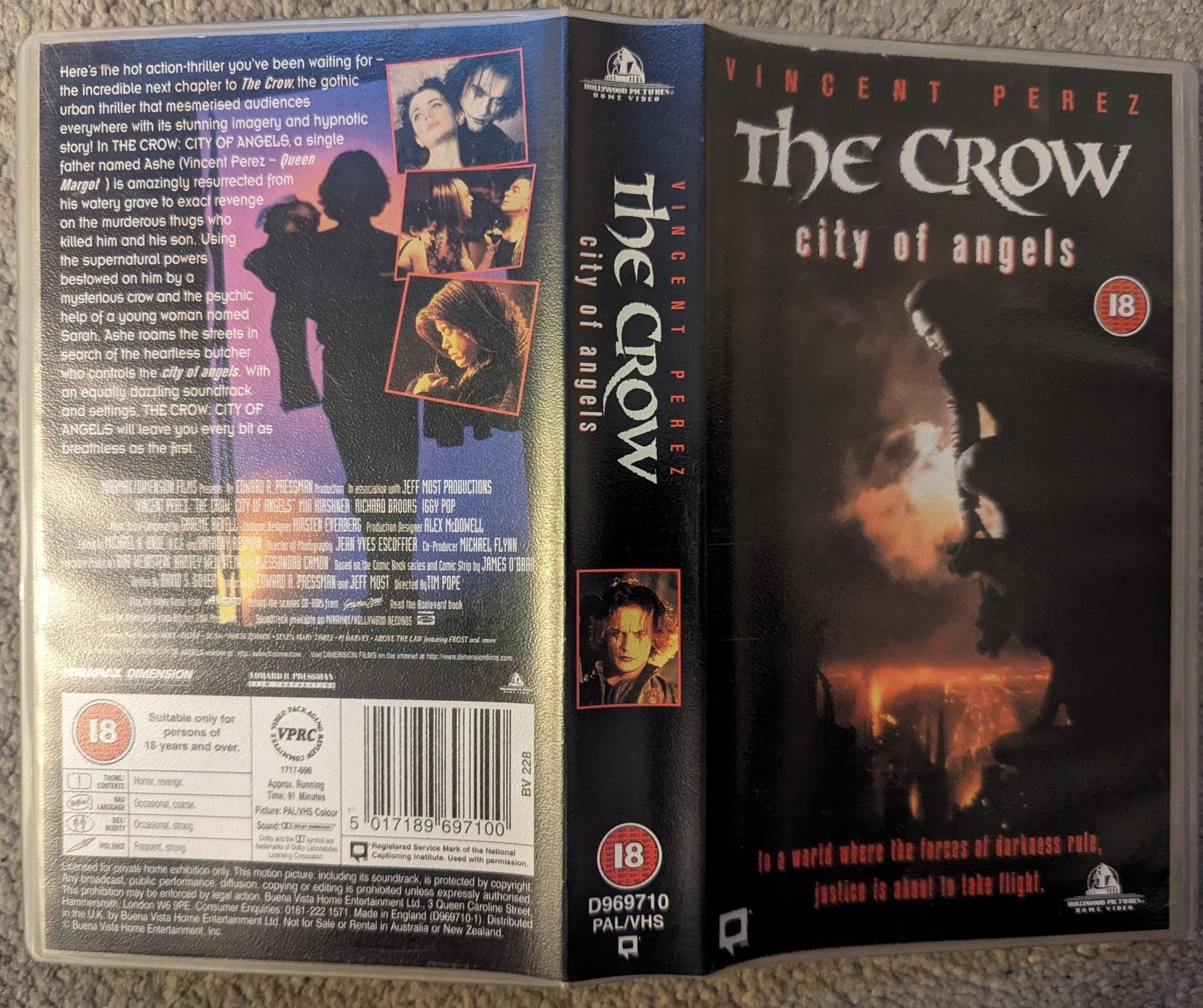 The Crow City Of Angels (1996) VHS Video - Flippin Retro Video Shop