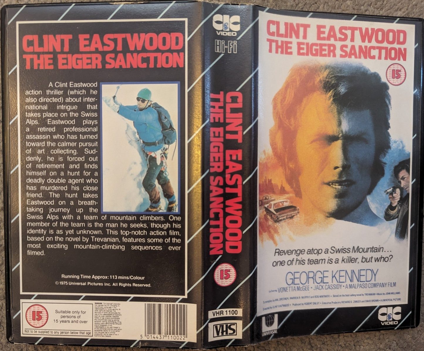 The Eiger Sanction (1975) VHS Video CIC - Flippin Retro Video Shop